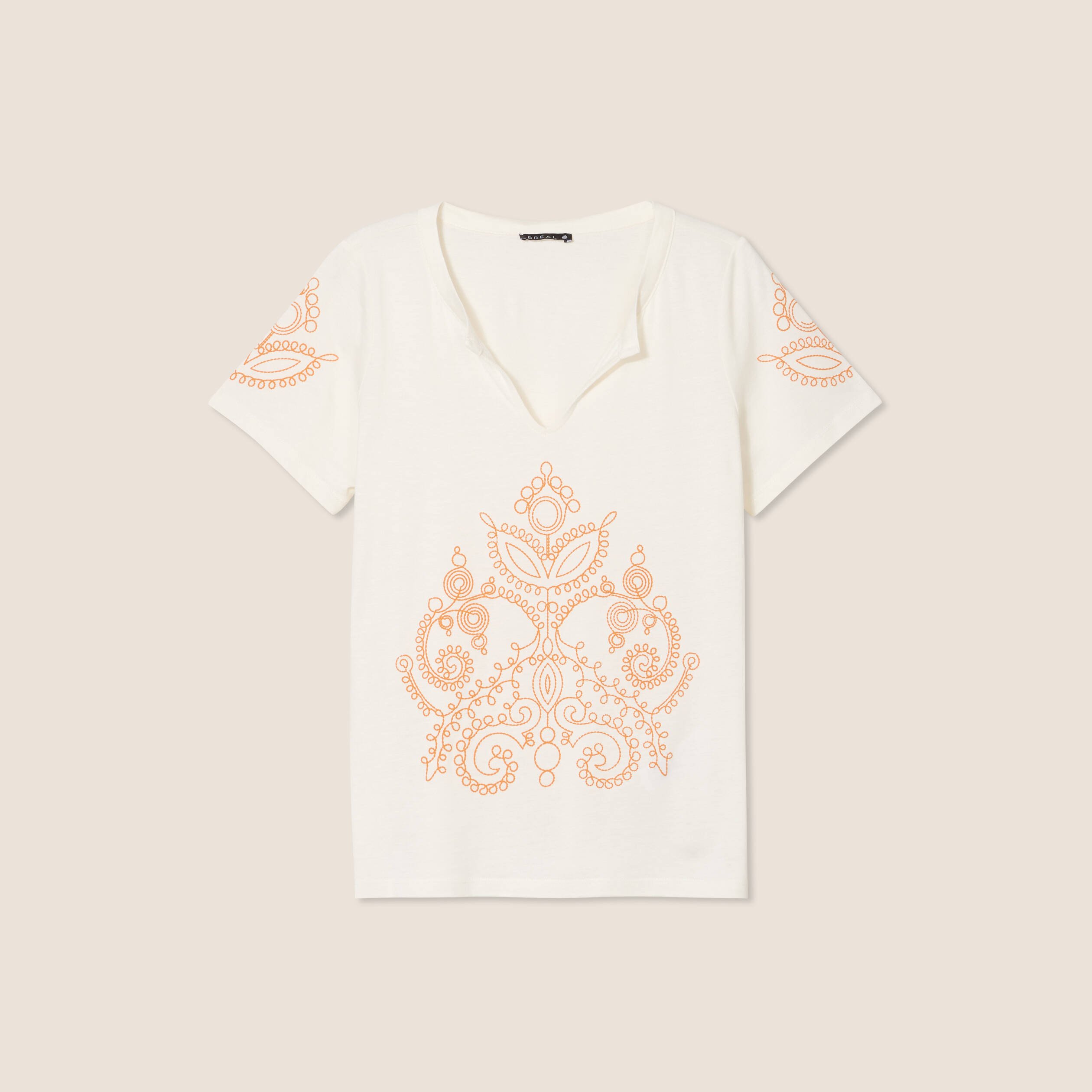 top col tunisien ecru femme Top col tunisien ecru femme