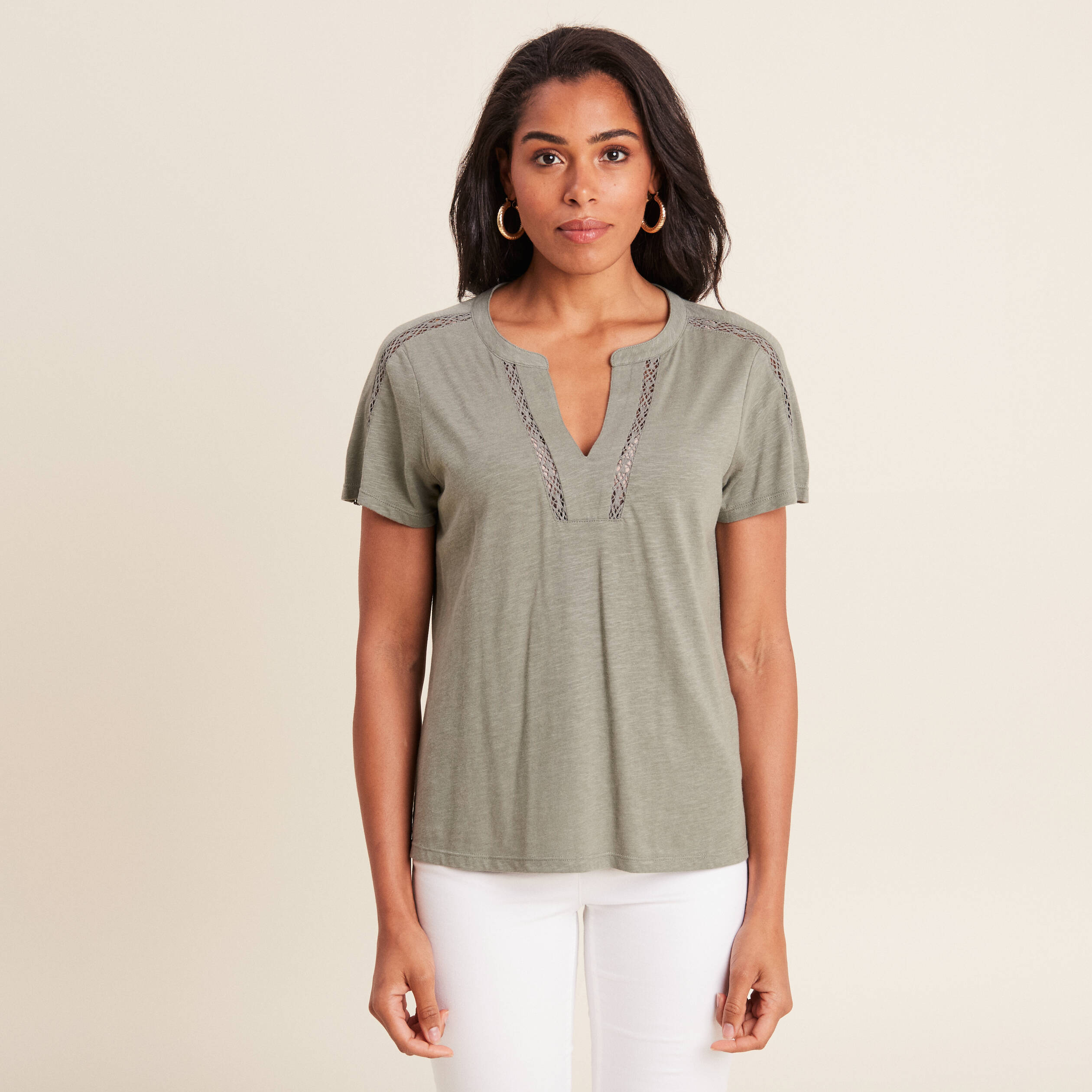 t shirt manches courtes vert clair femme T-shirt manches courtes vert clair femme