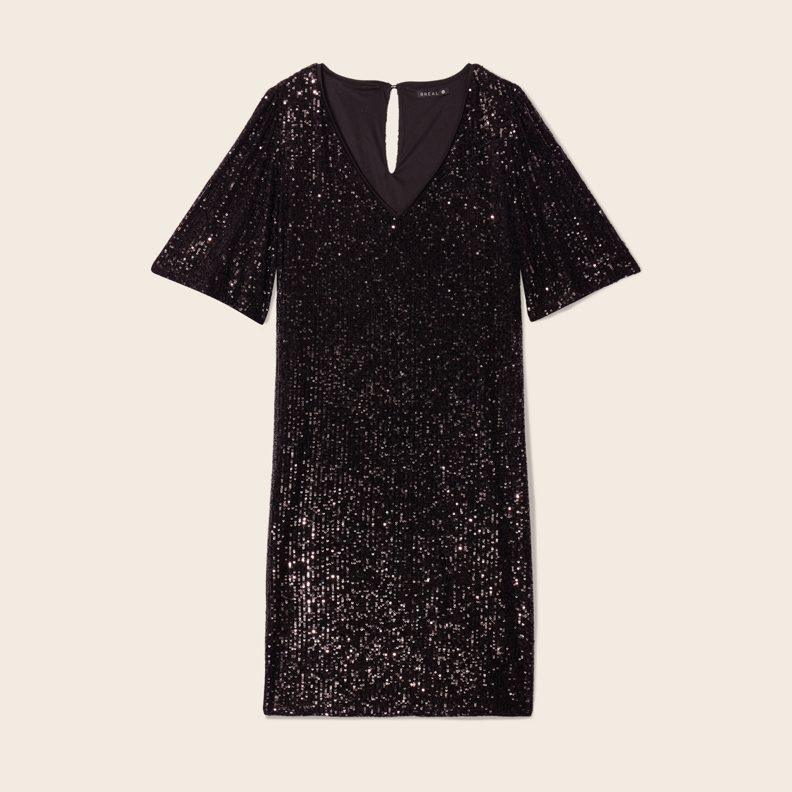 robe evasee sequins noir femme Robe évasée sequins noir femme