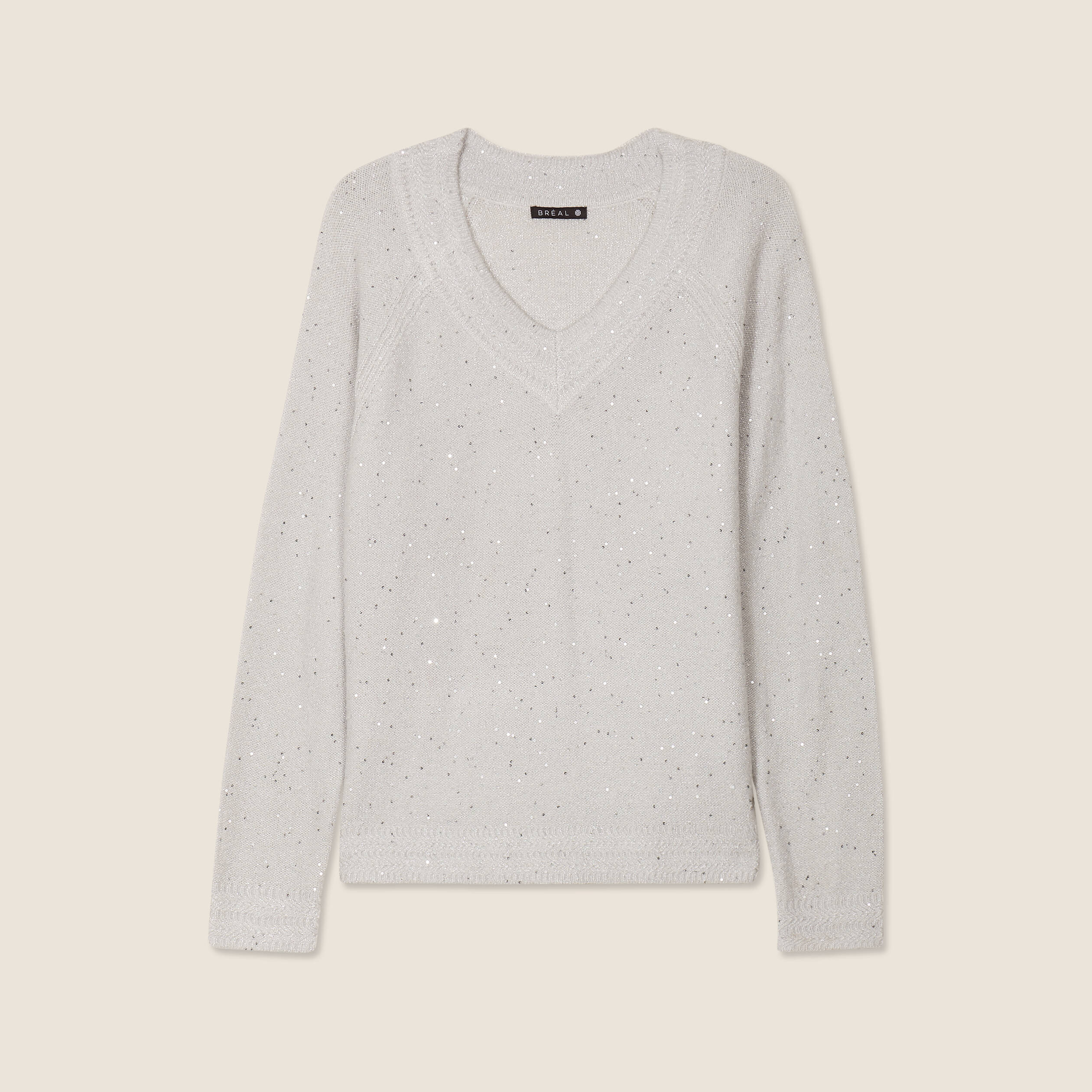pull manches longues gris clair femme Pull manches longues gris clair femme
