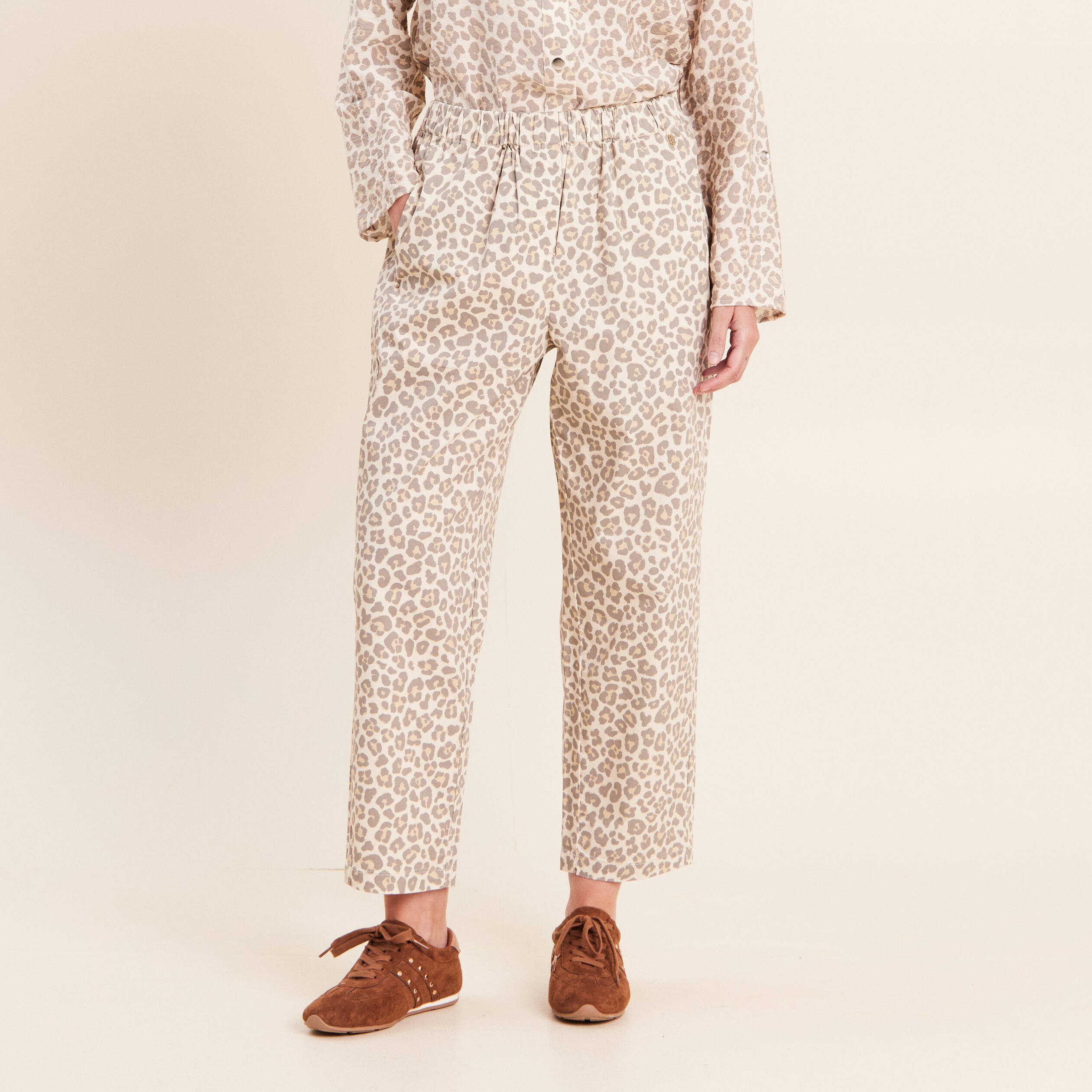 Pantalon mom blanc femme