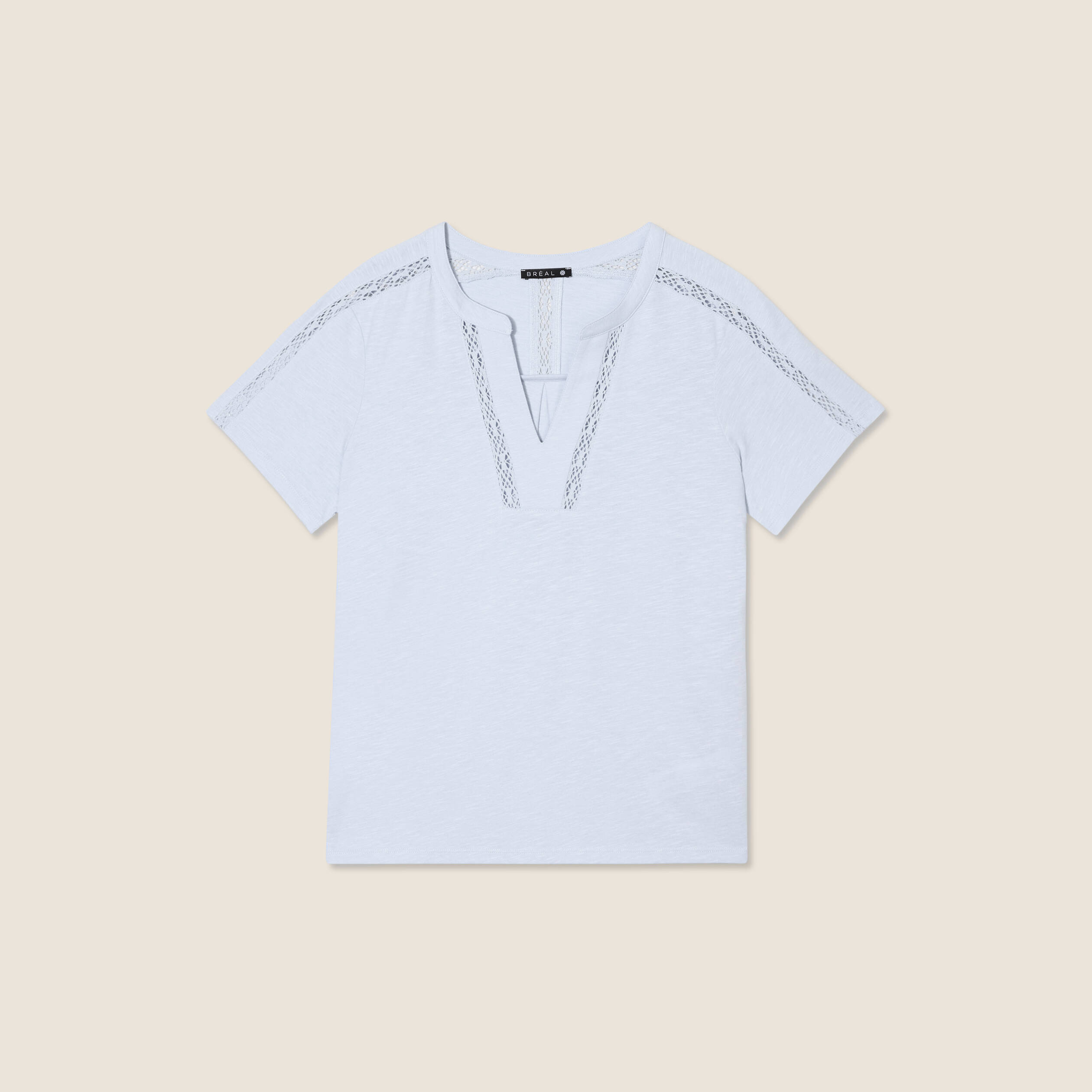 t shirt manches courtes bleu clair femme T-shirt manches courtes bleu clair femme