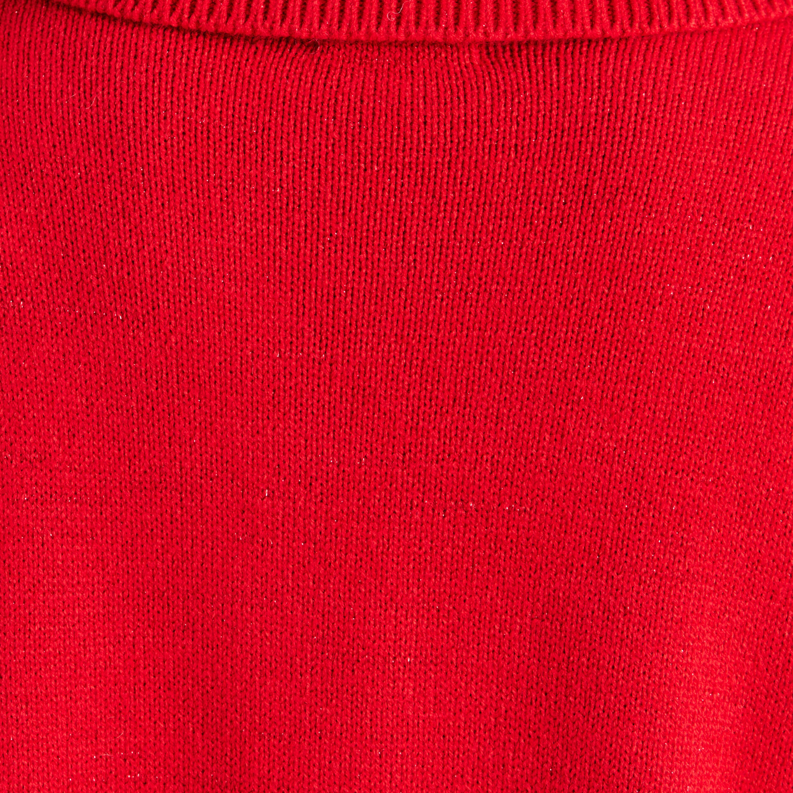 Pull col camionneur rouge femme