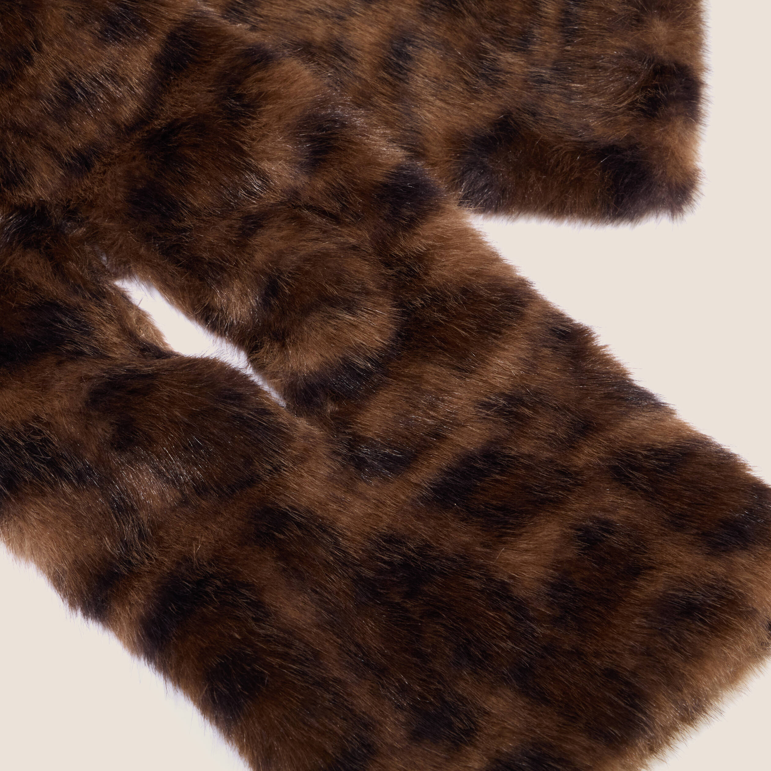 Cache-cou en fausse fourrure marron femme