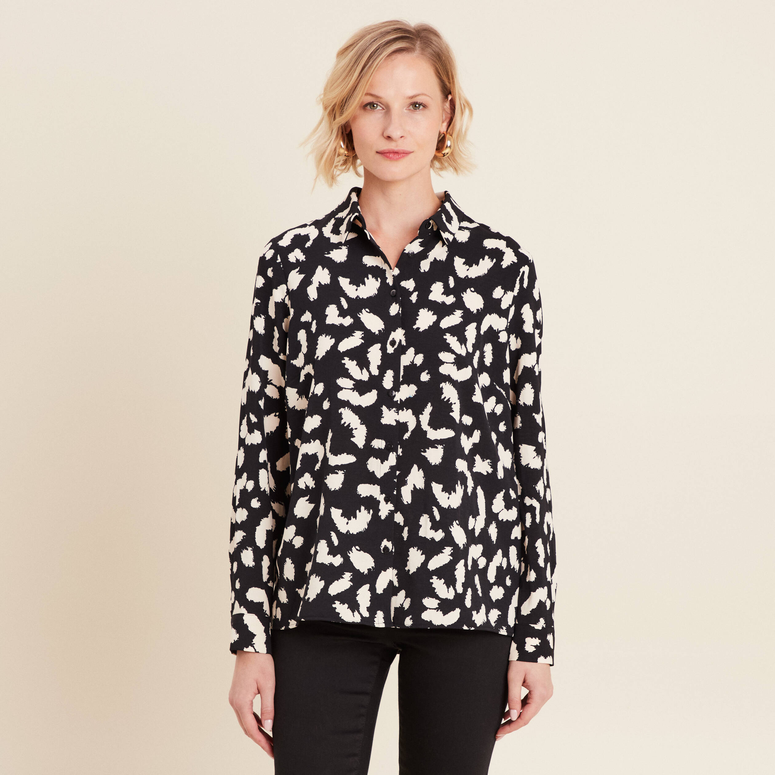 chemise manches longues noir femme Chemise manches longues noir femme