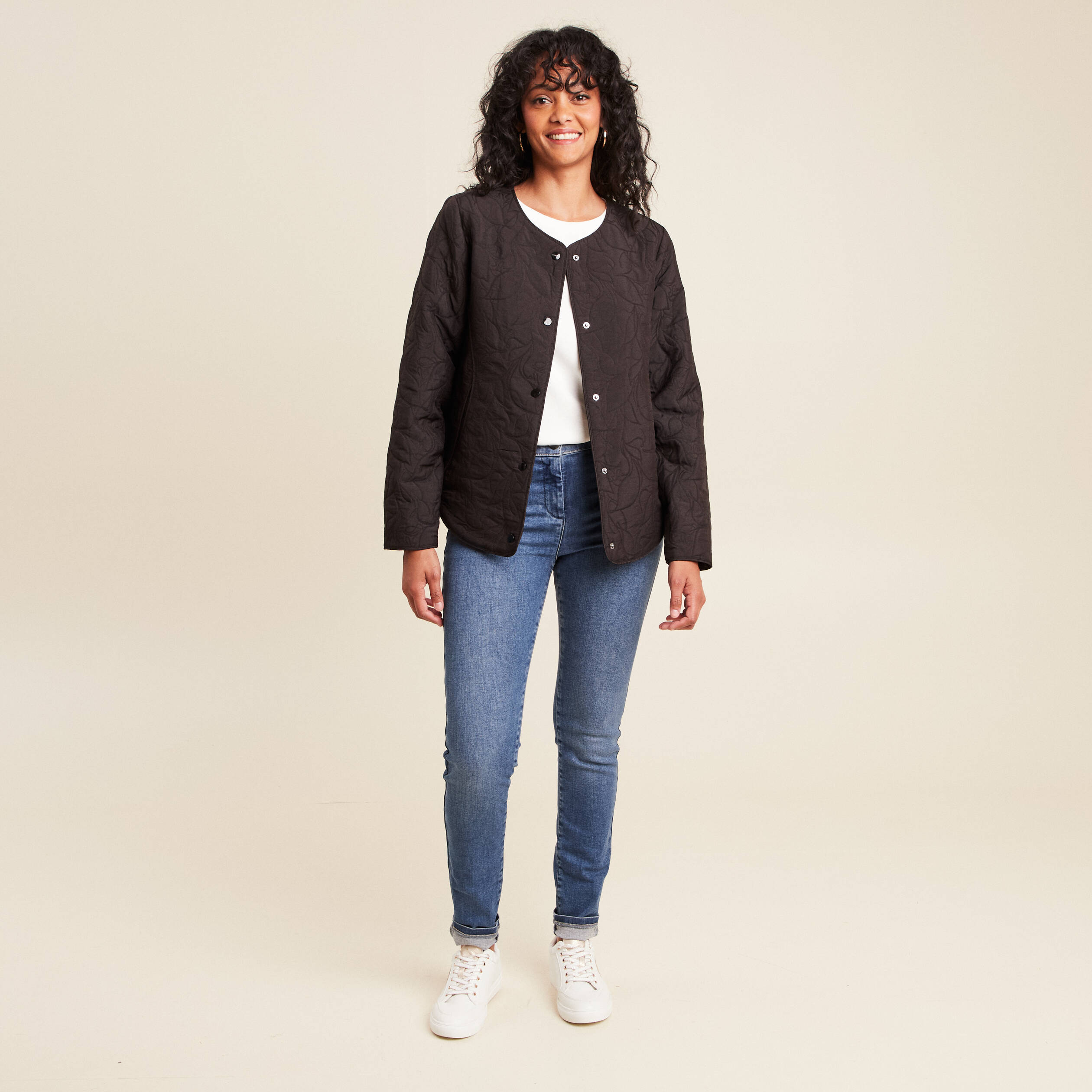 doudoune sans col doublee noir femme Doudoune sans col doublée noir femme