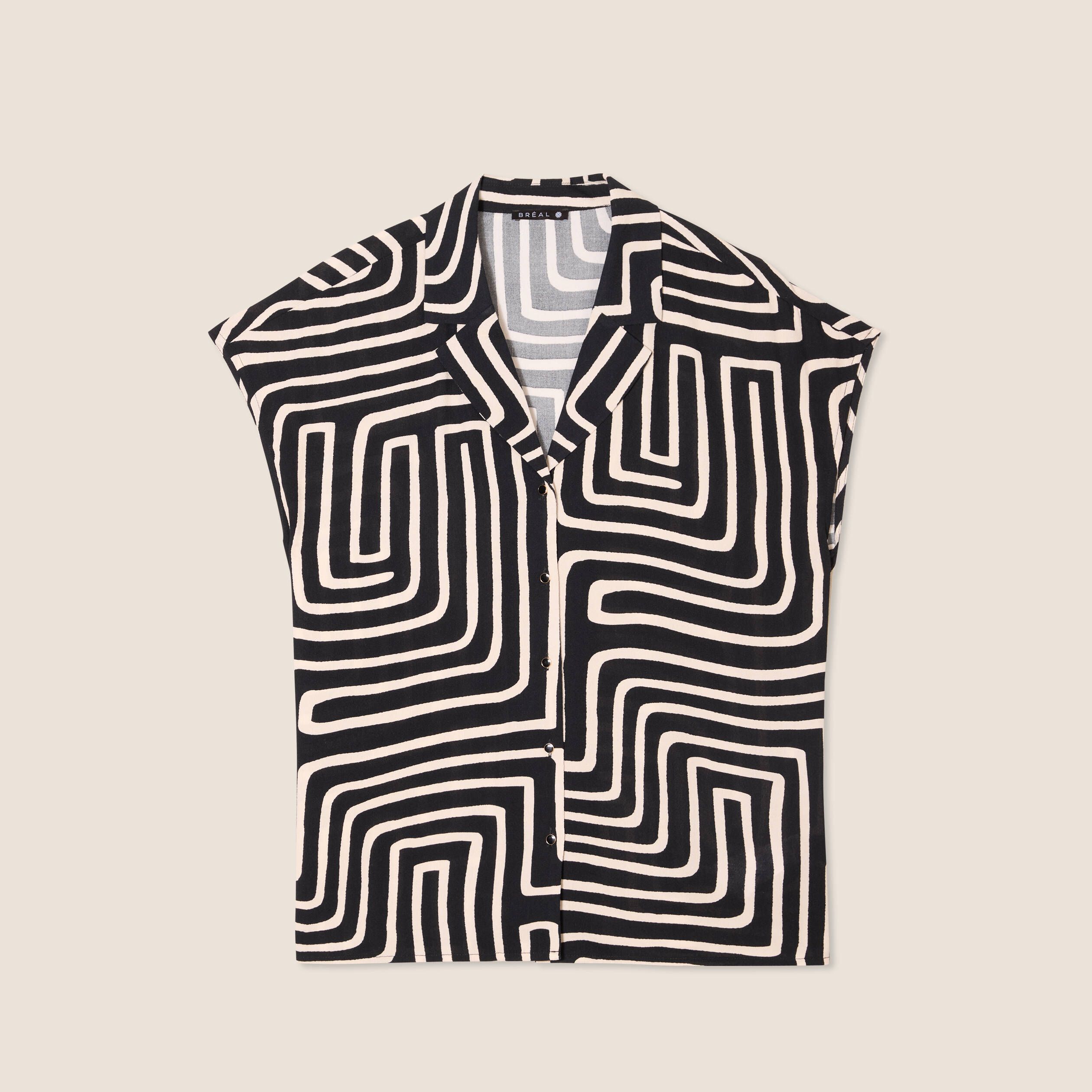 chemise crepe manches courtes noir femme Chemise crêpe manches courtes noir femme