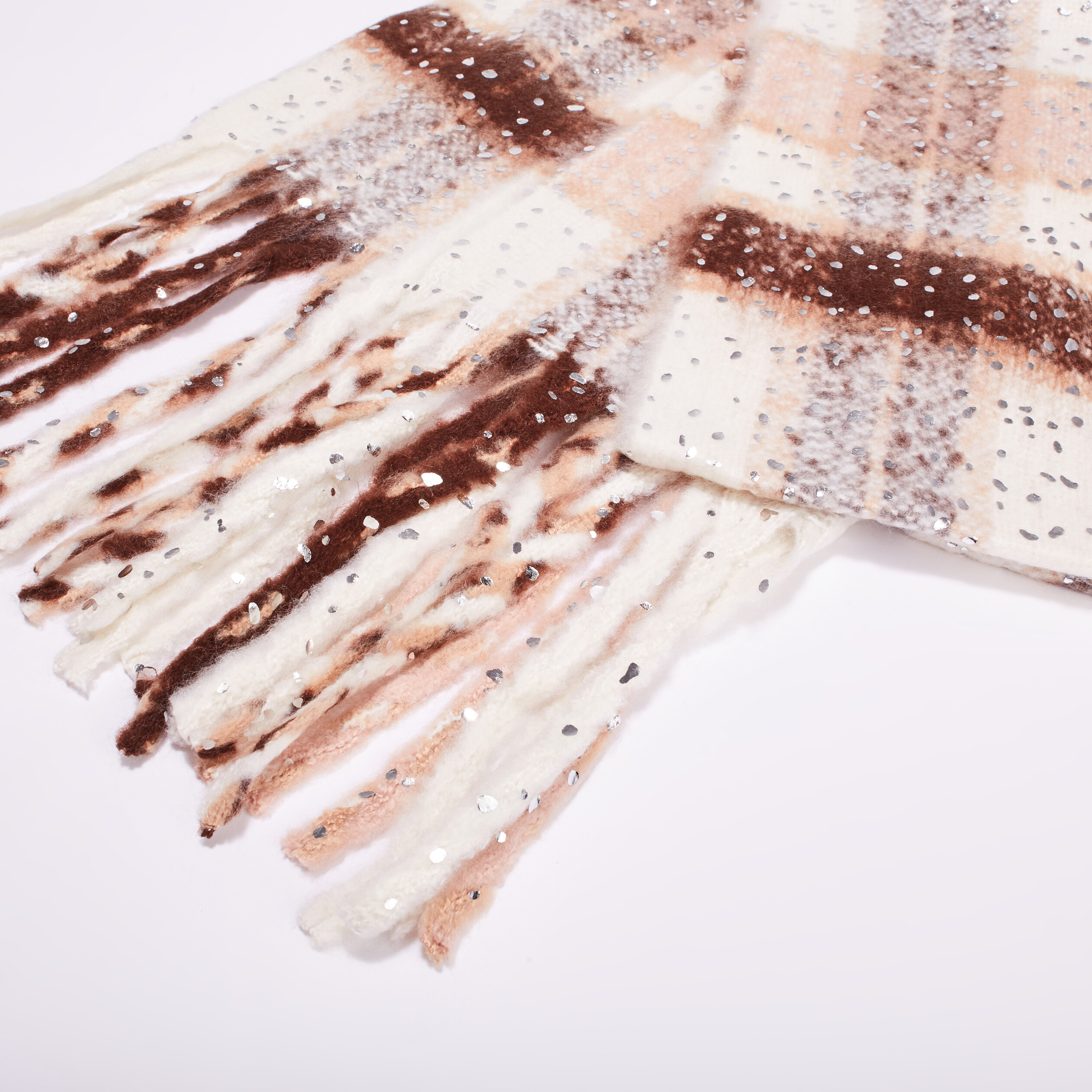 echarpe a franges multicolore femme Écharpe à franges multicolore femme