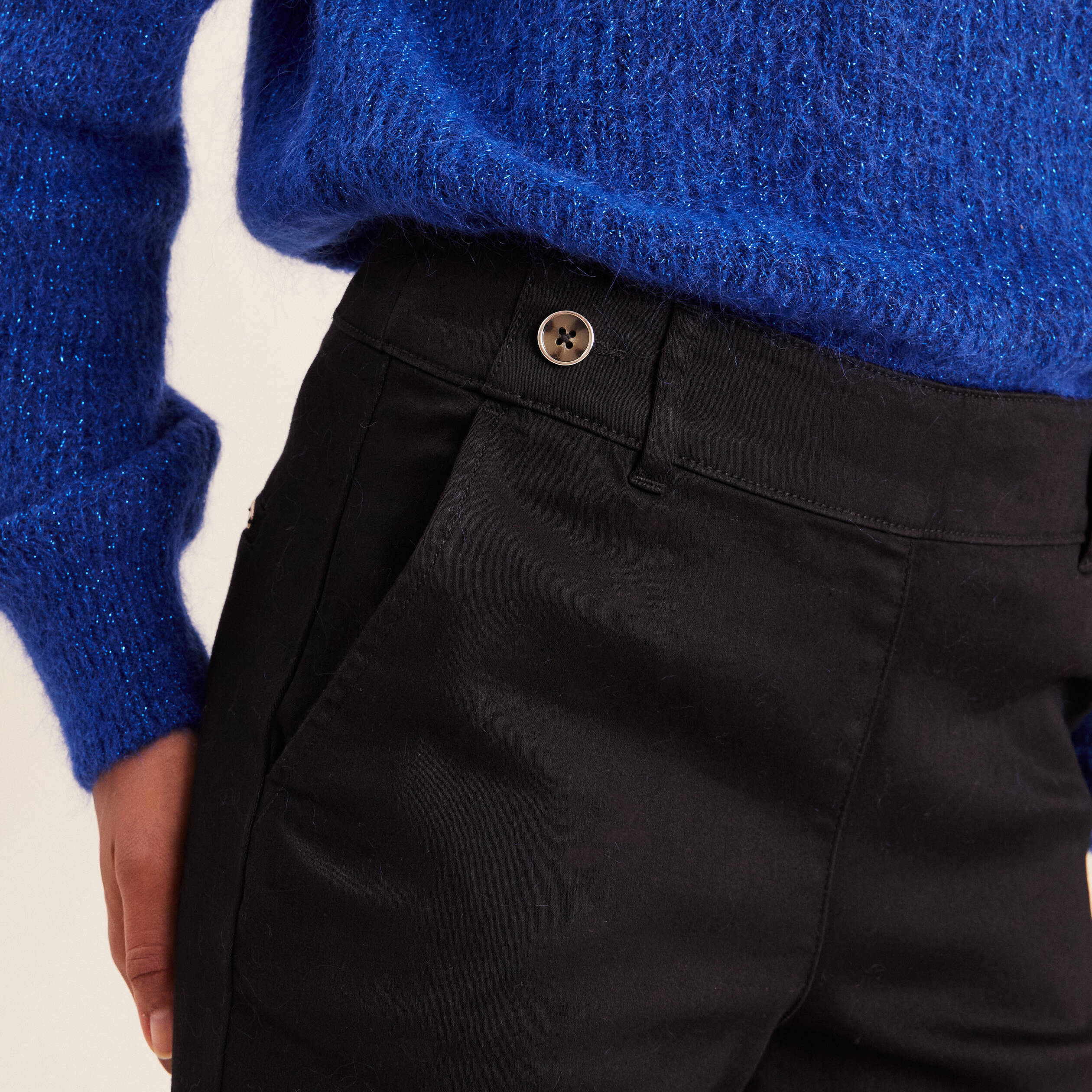 Jean large noir femme