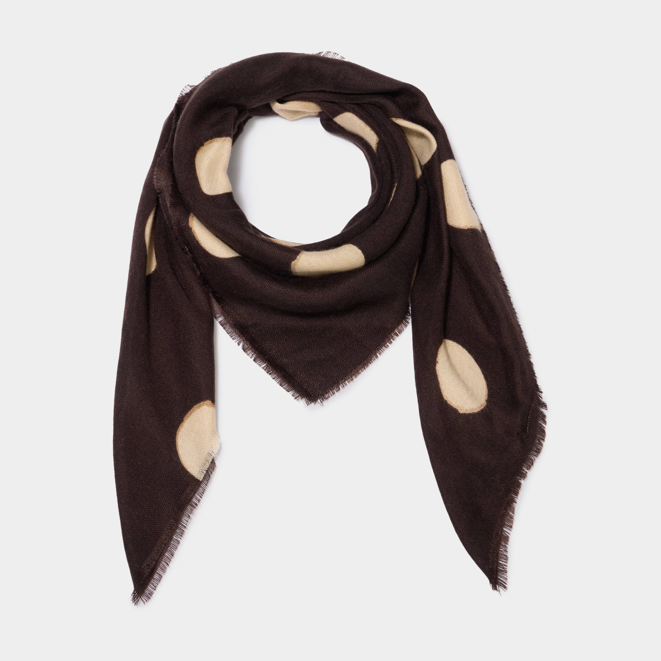 Foulard marron fonc&eacute; femme