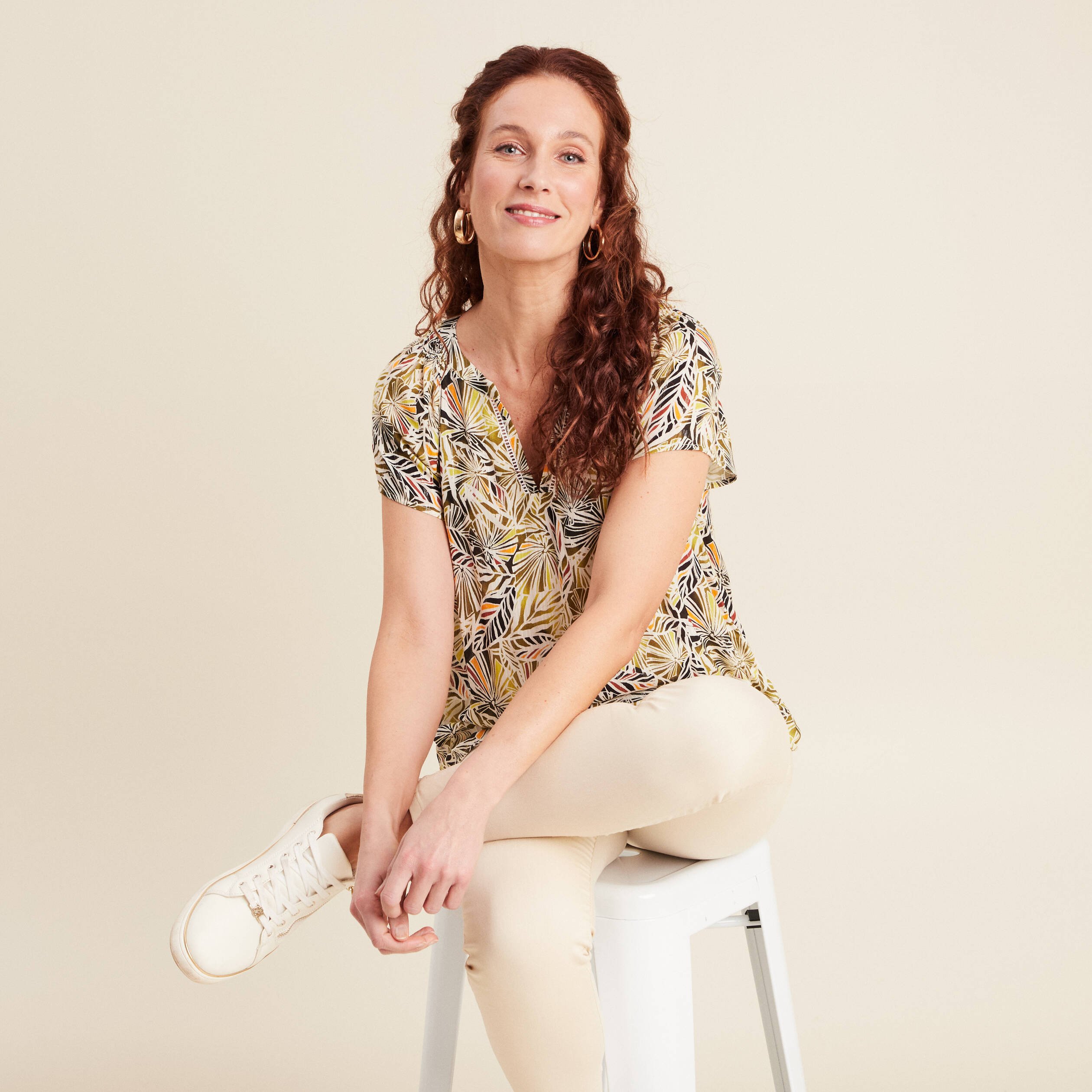 blouse manches courtes vert femme Blouse manches courtes vert femme