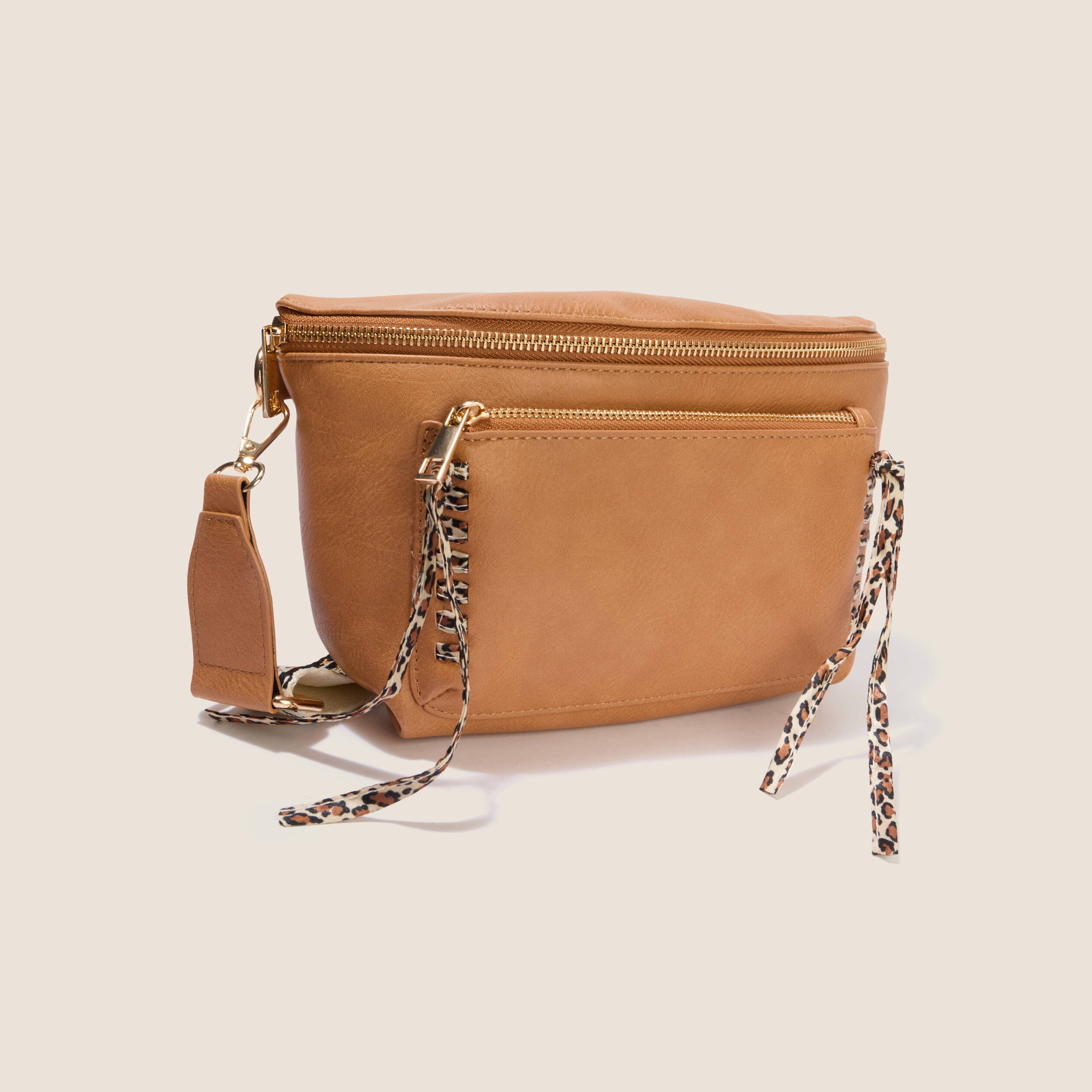 Sac Banane Bandoulière - Taille Moyenne - Couleur Beige/marron - Neuf Sans étiquettes