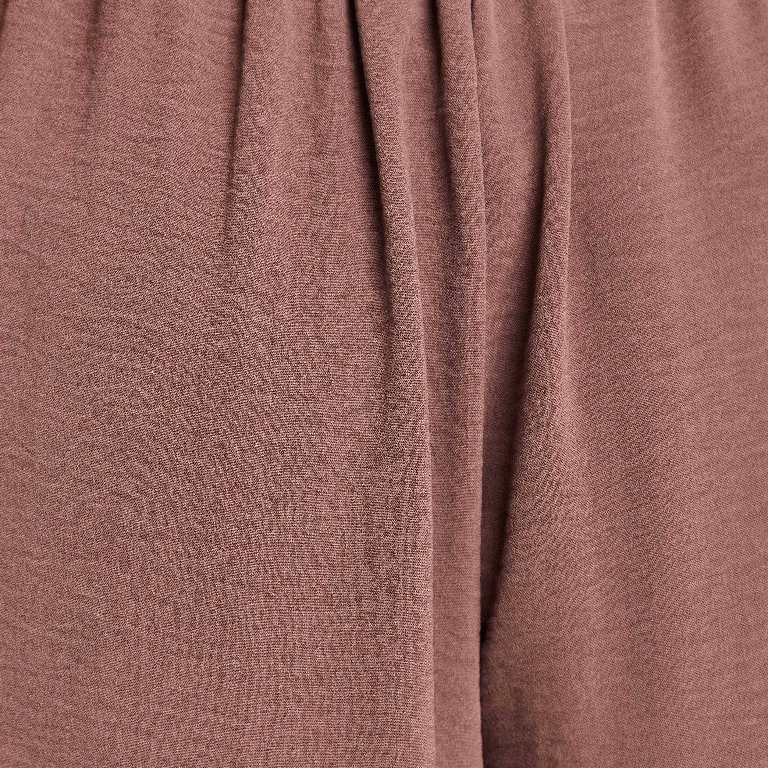 Pantalon jupe-culotte large marron femme