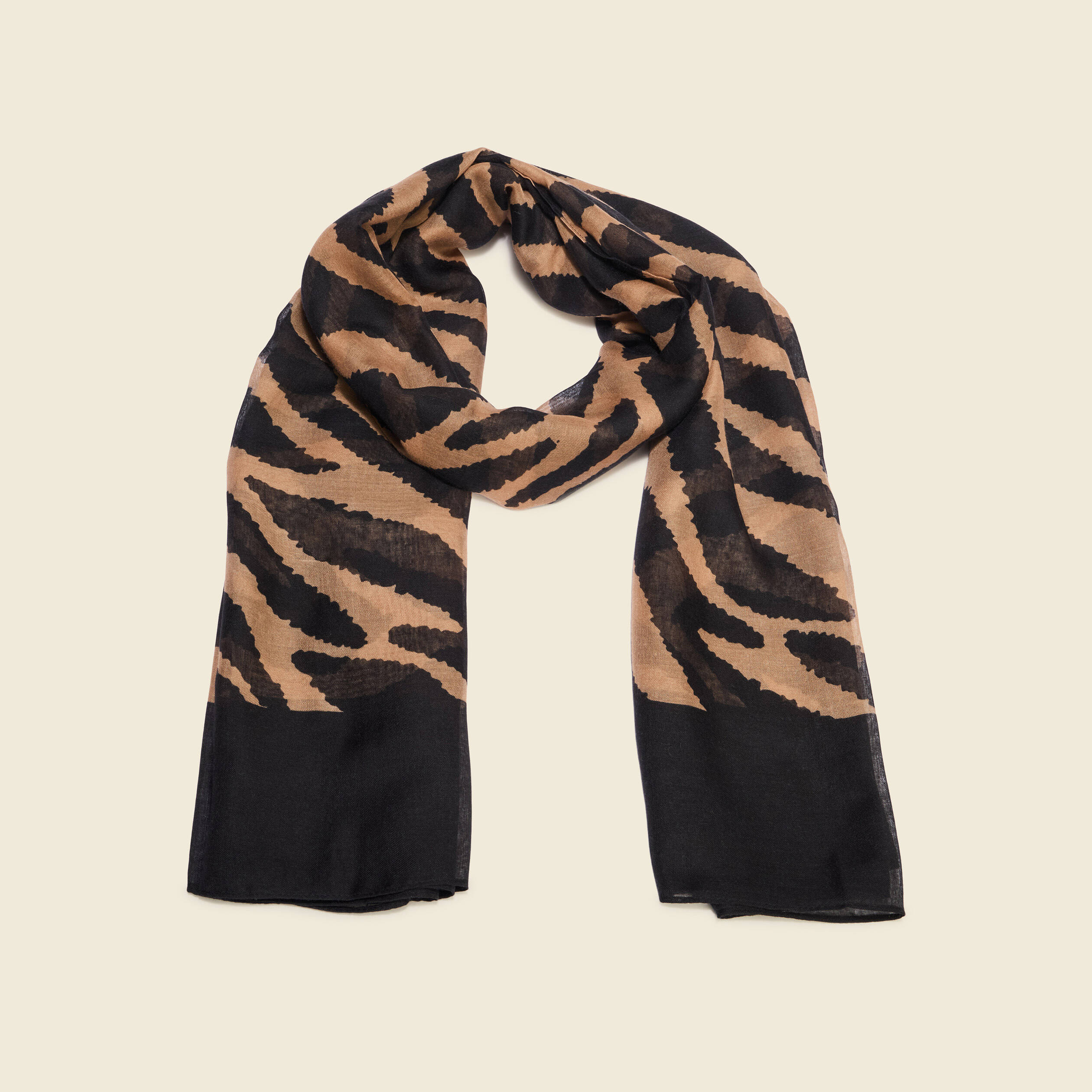 &Eacute;tole en voile polyester recycl&eacute; marron clair femme