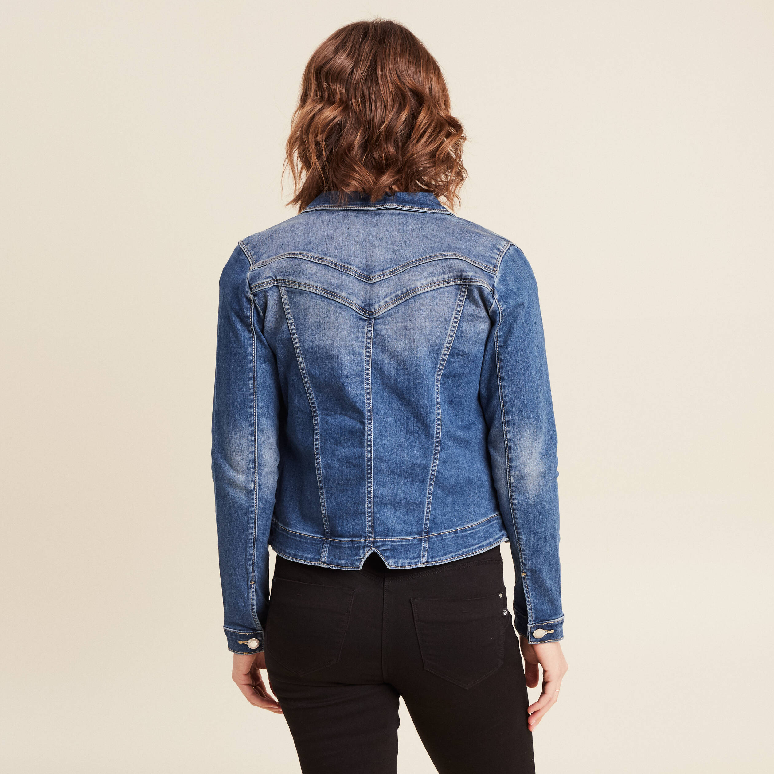 blouson en jean denim double stone femme Blouson en jean denim double stone femme