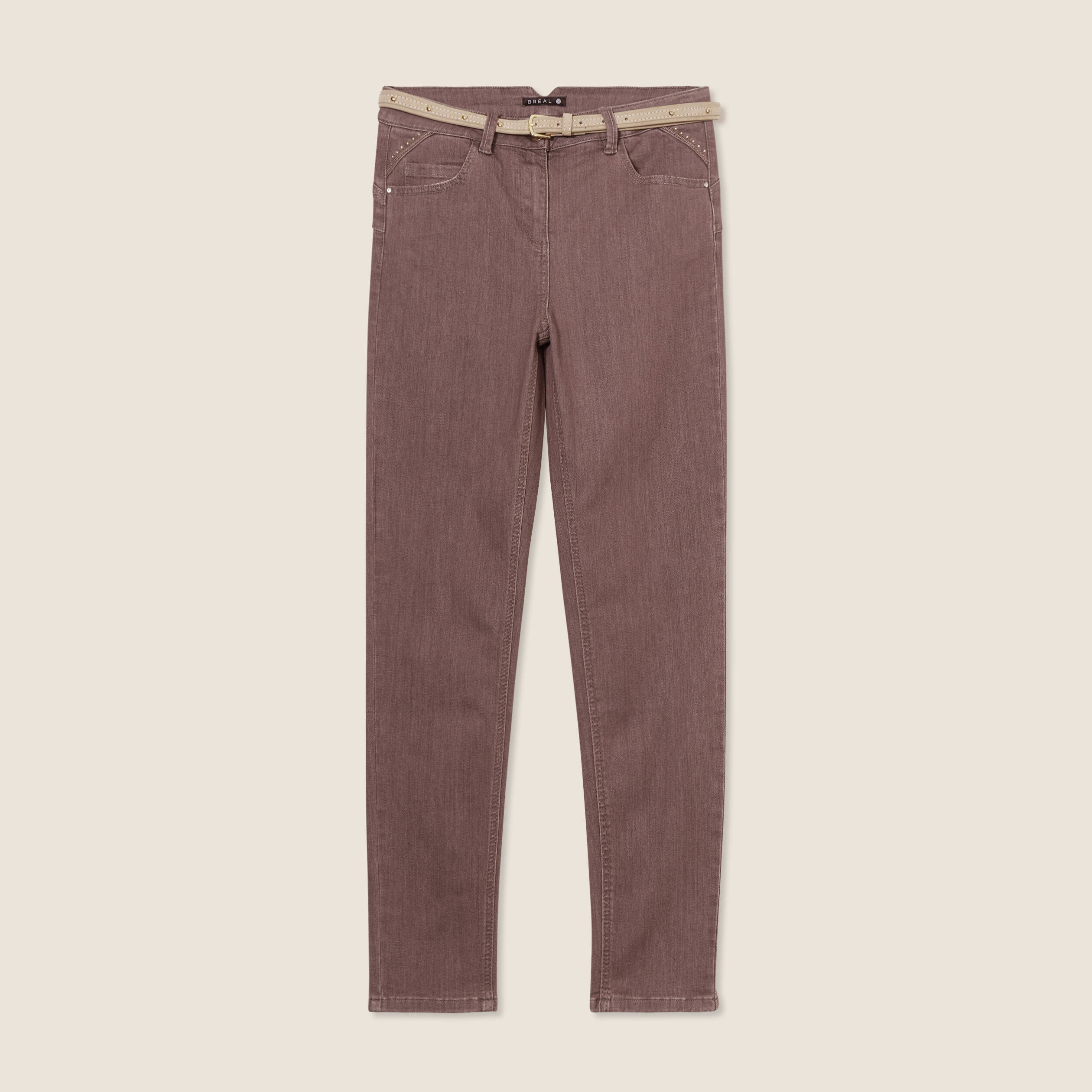 Jean marron clair femme hotsell