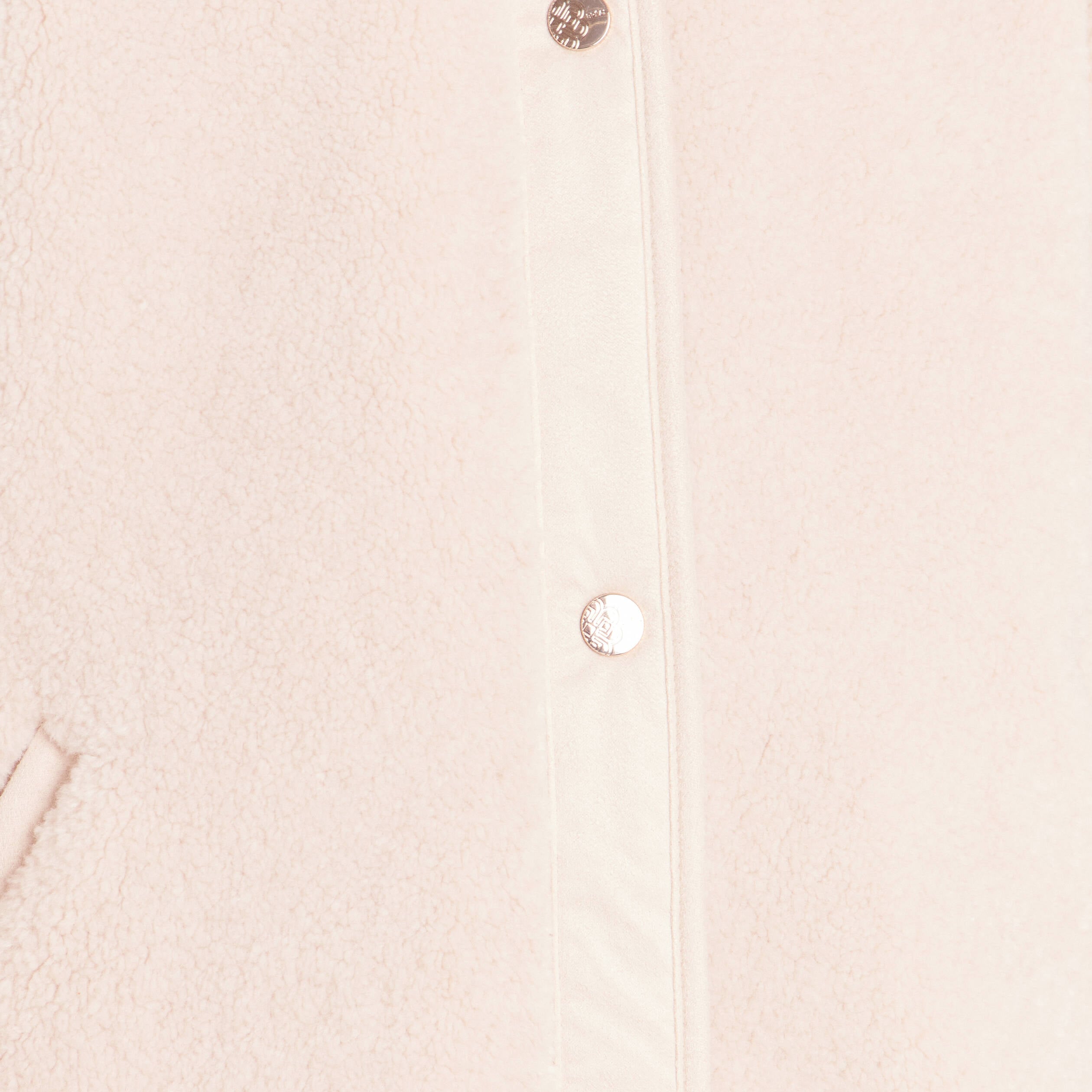 Manteau bouclette doubl&eacute; manches longues ivoire femme