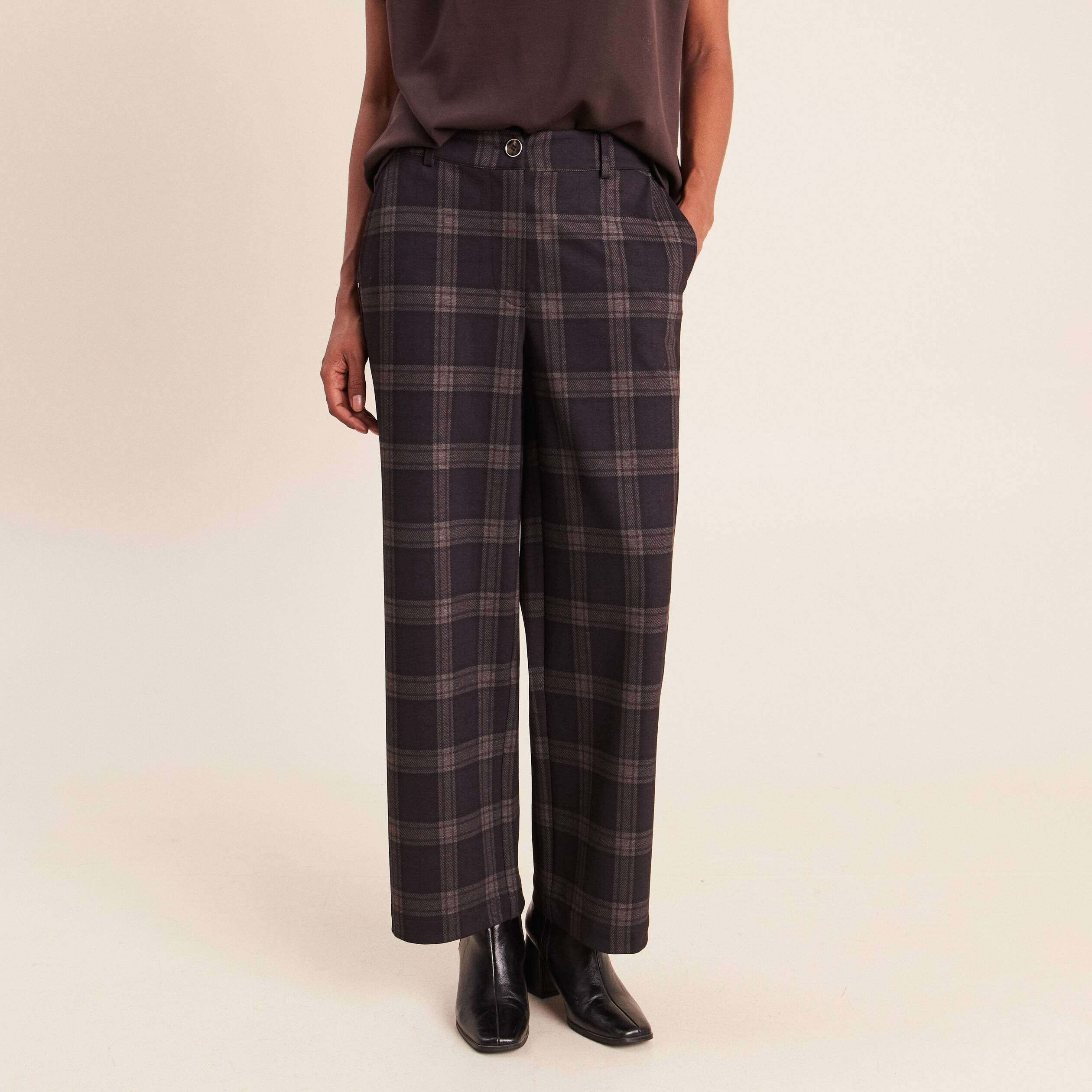 Pantalon gris femme