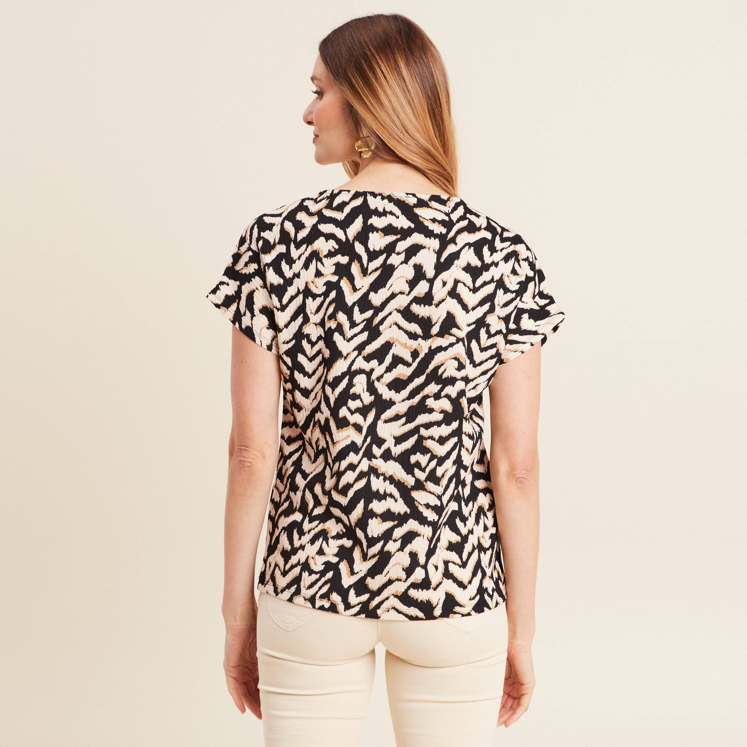 t shirt manches courtes noir femme T-shirt manches courtes noir femme