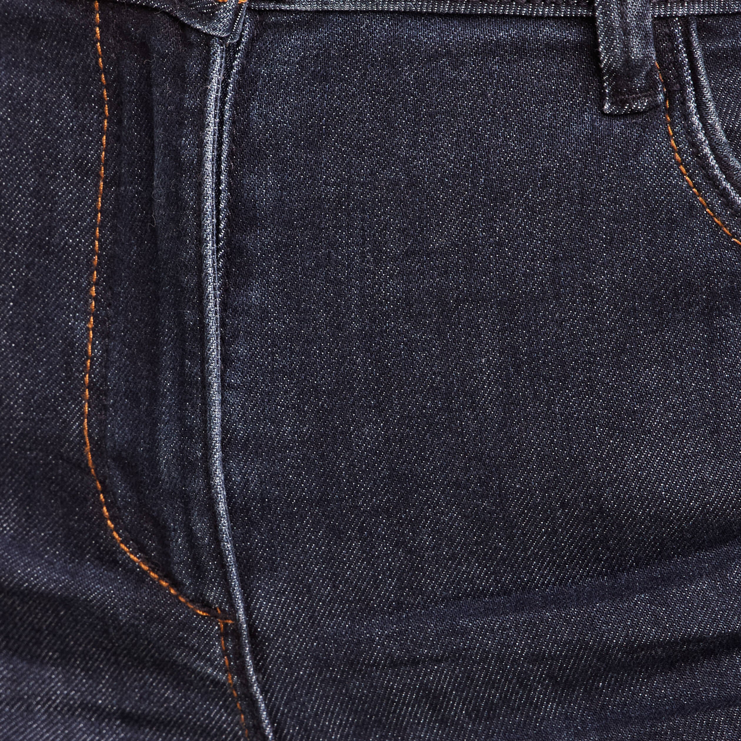 Jean coupe droite taille haute denim brut femme