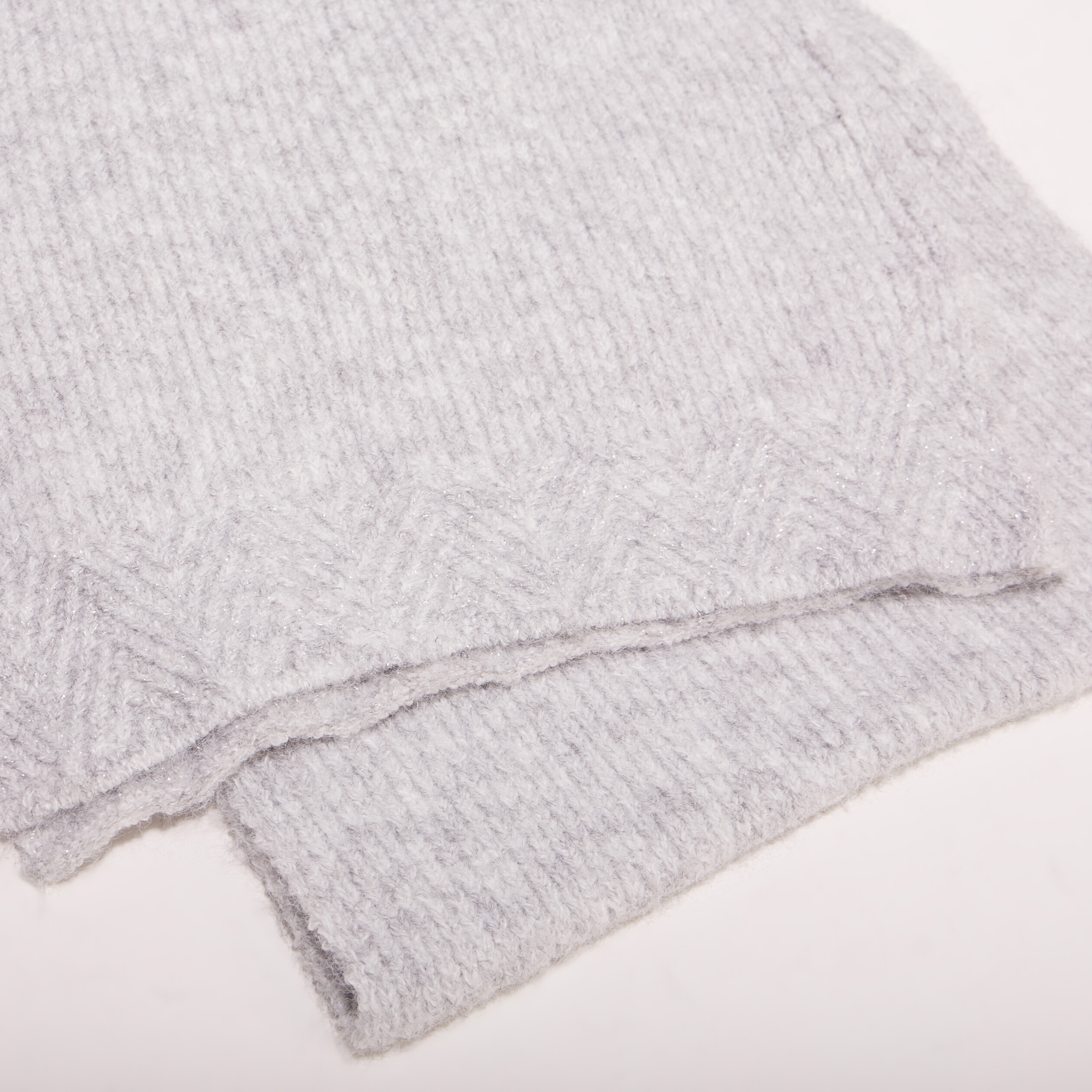 Lot bonnet et écharpe gris clair femme