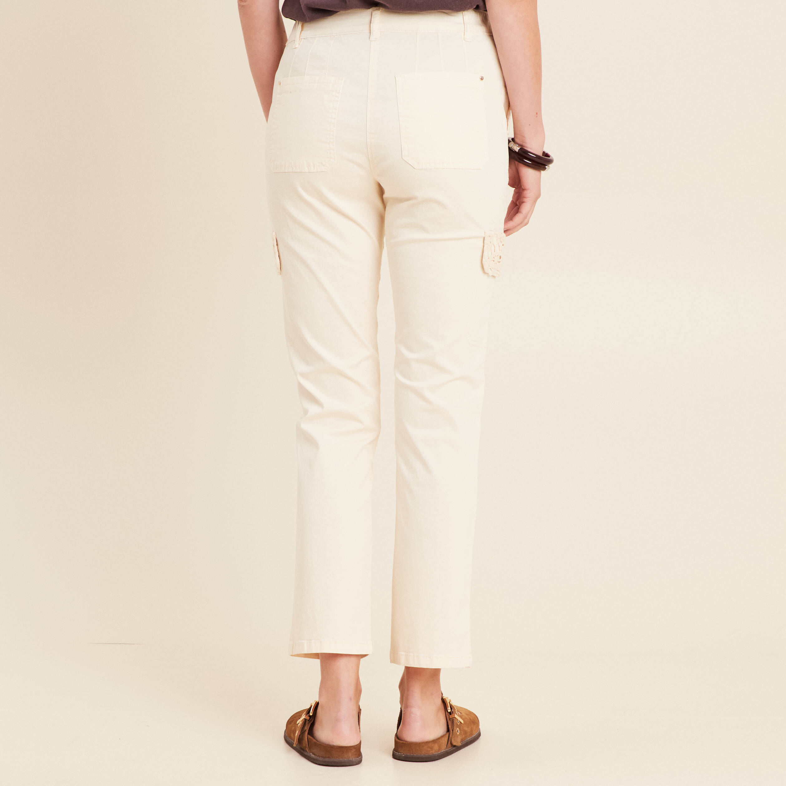 pantalon jogpant 78eme ecru femme Pantalon jogpant 7/8ème ecru femme