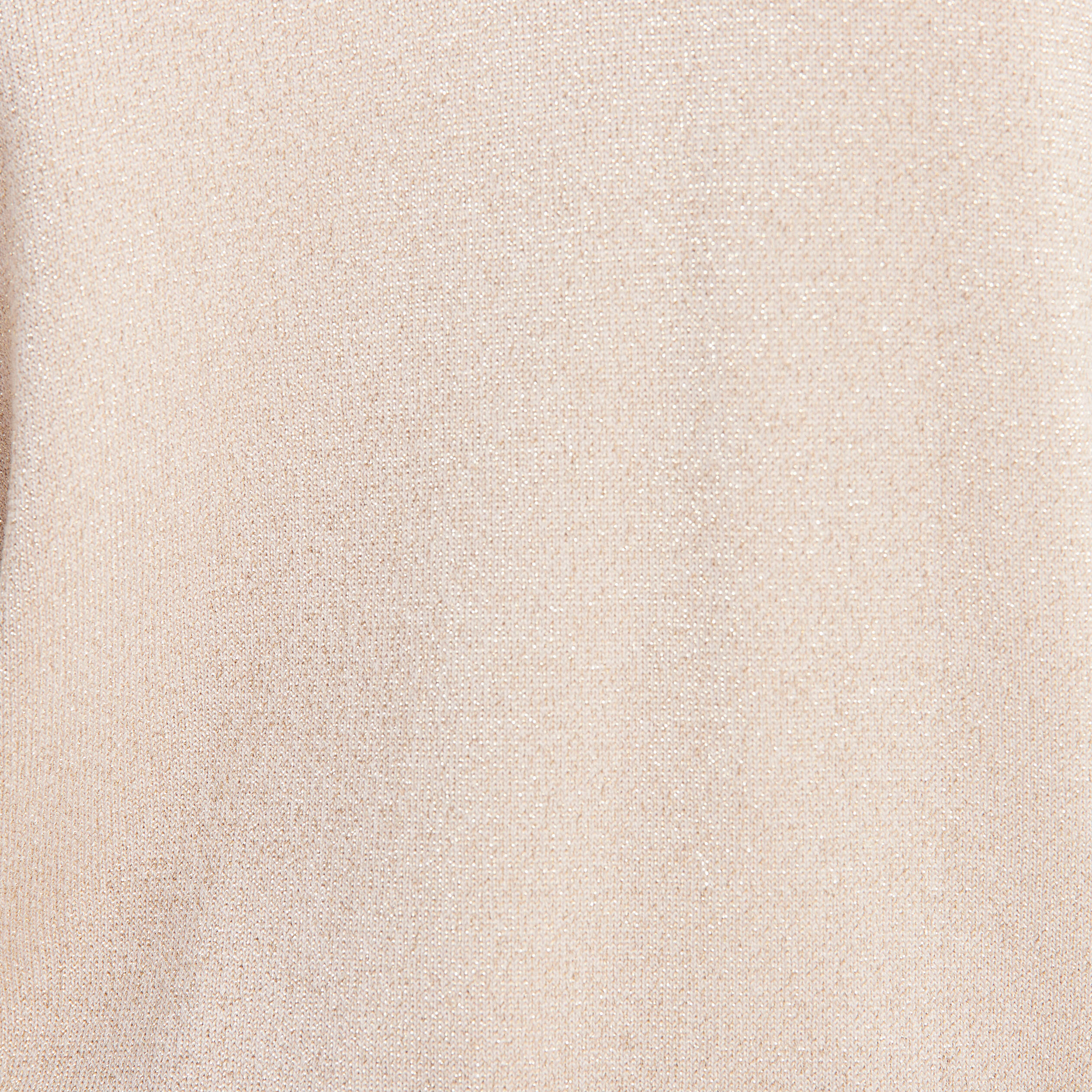 Pull manches longues couleur or femme