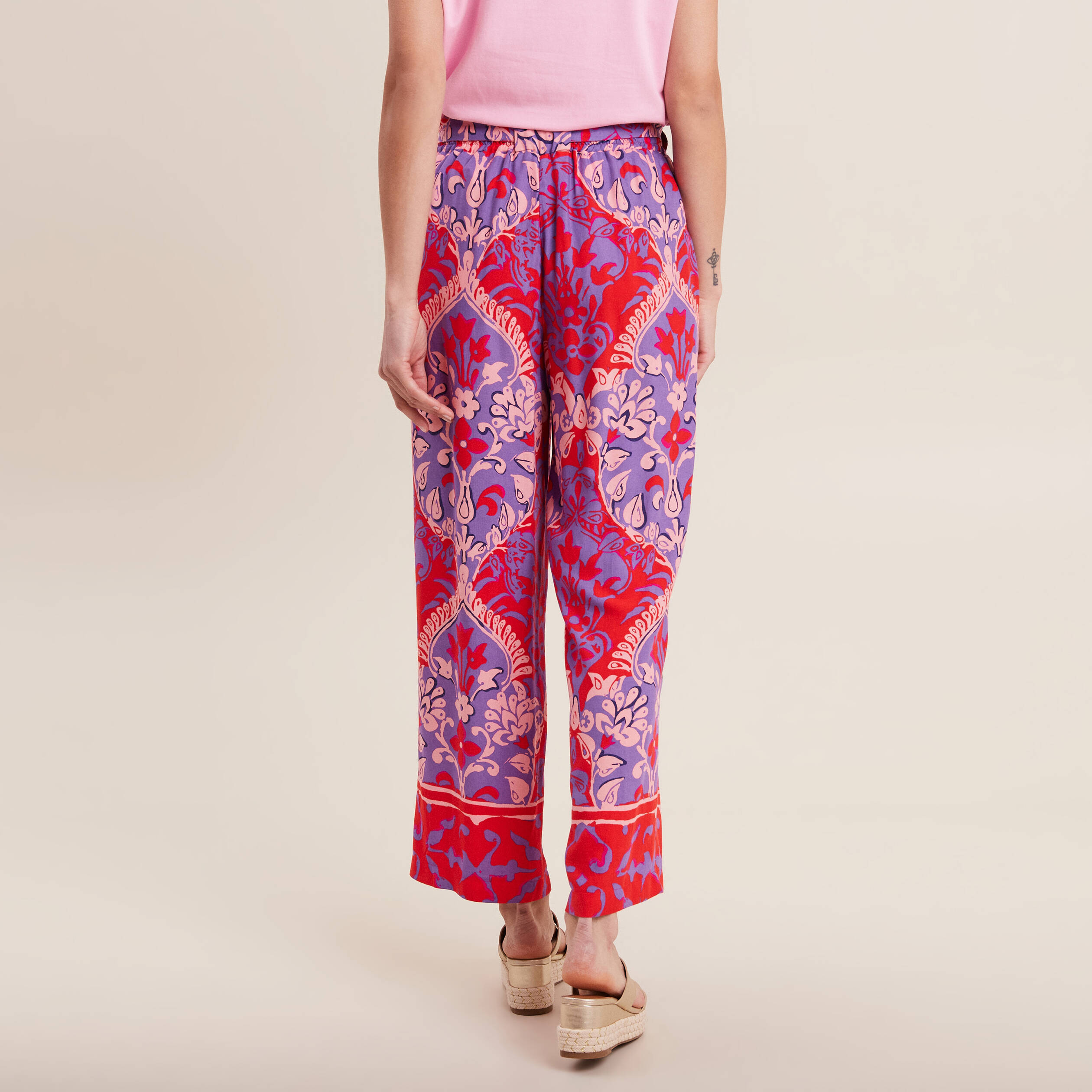 pantalon flou rouge femme Pantalon flou rouge femme