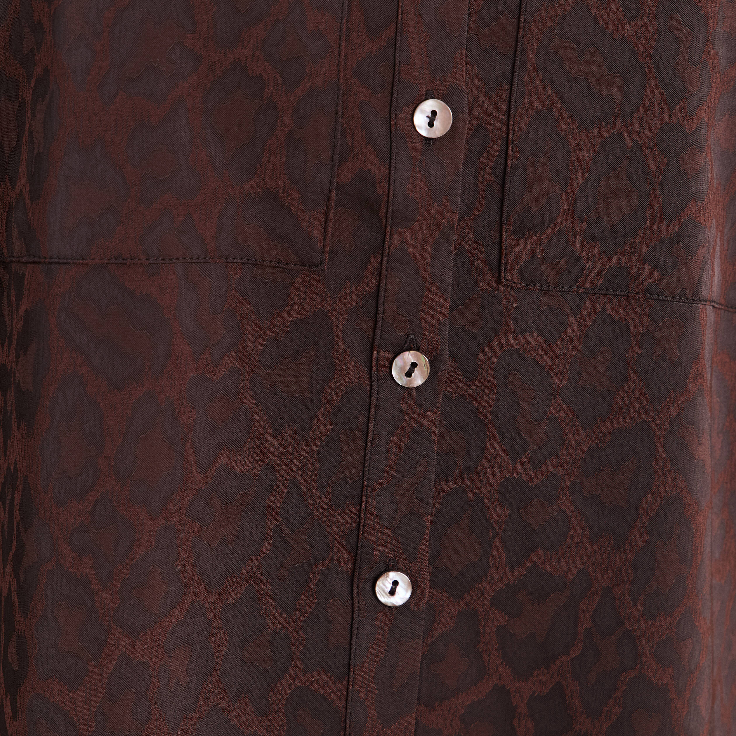 Chemise manches longues marron femme