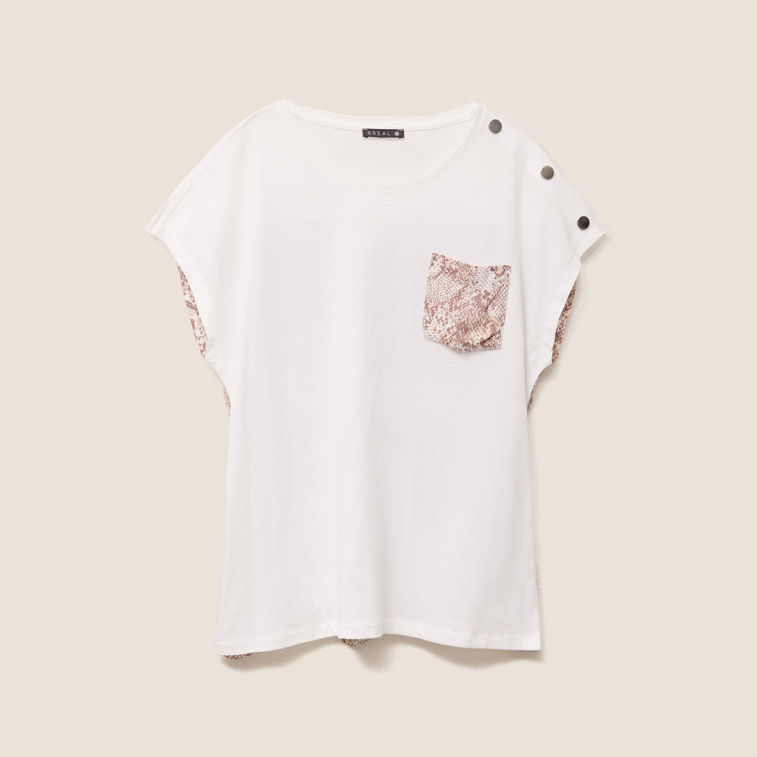 t shirt col rond manches courtes ecru femme t-shirt col rond manches courtes ecru femme