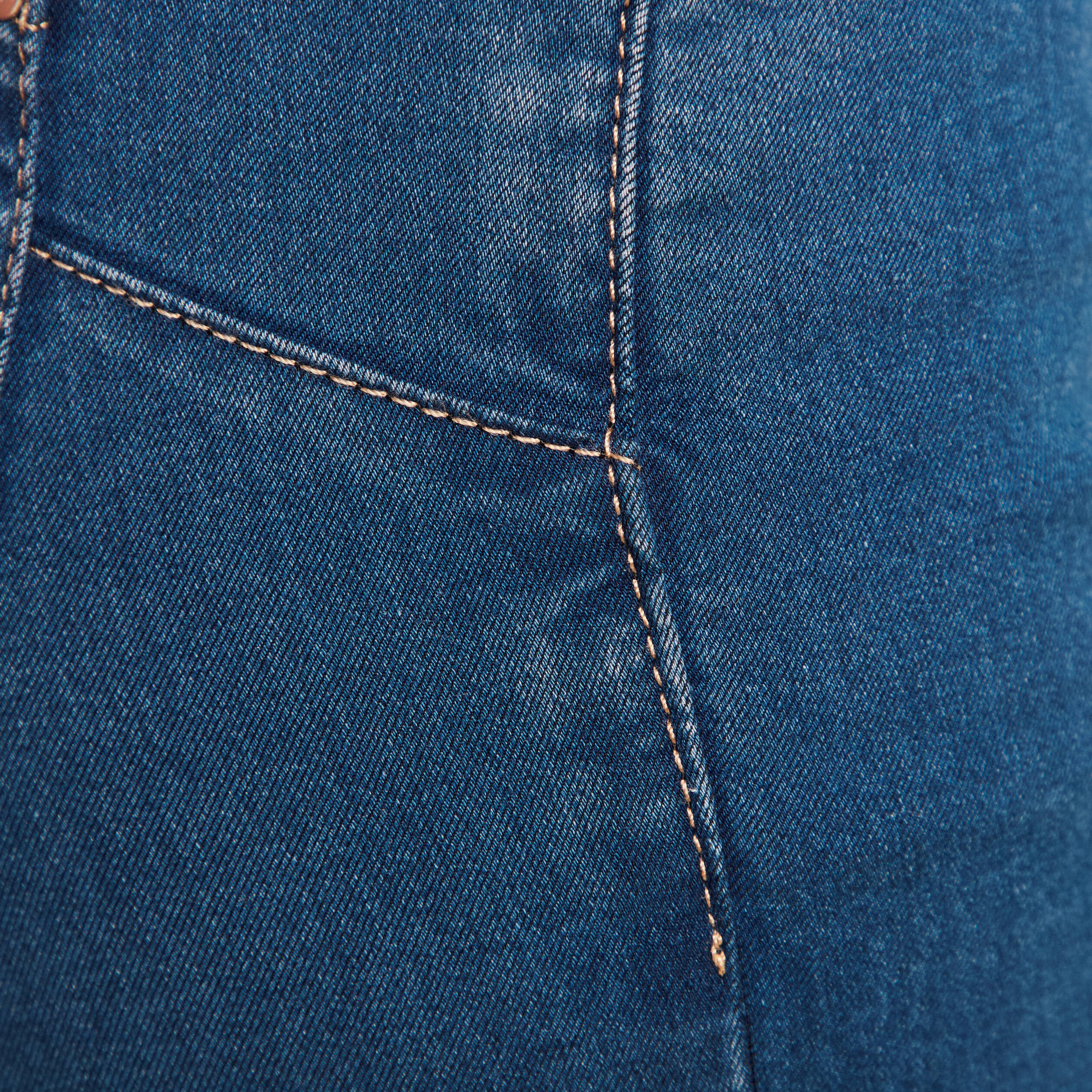 jeans leger taille haute long denim double stone femme Jeans léger taille haute long denim double stone femme