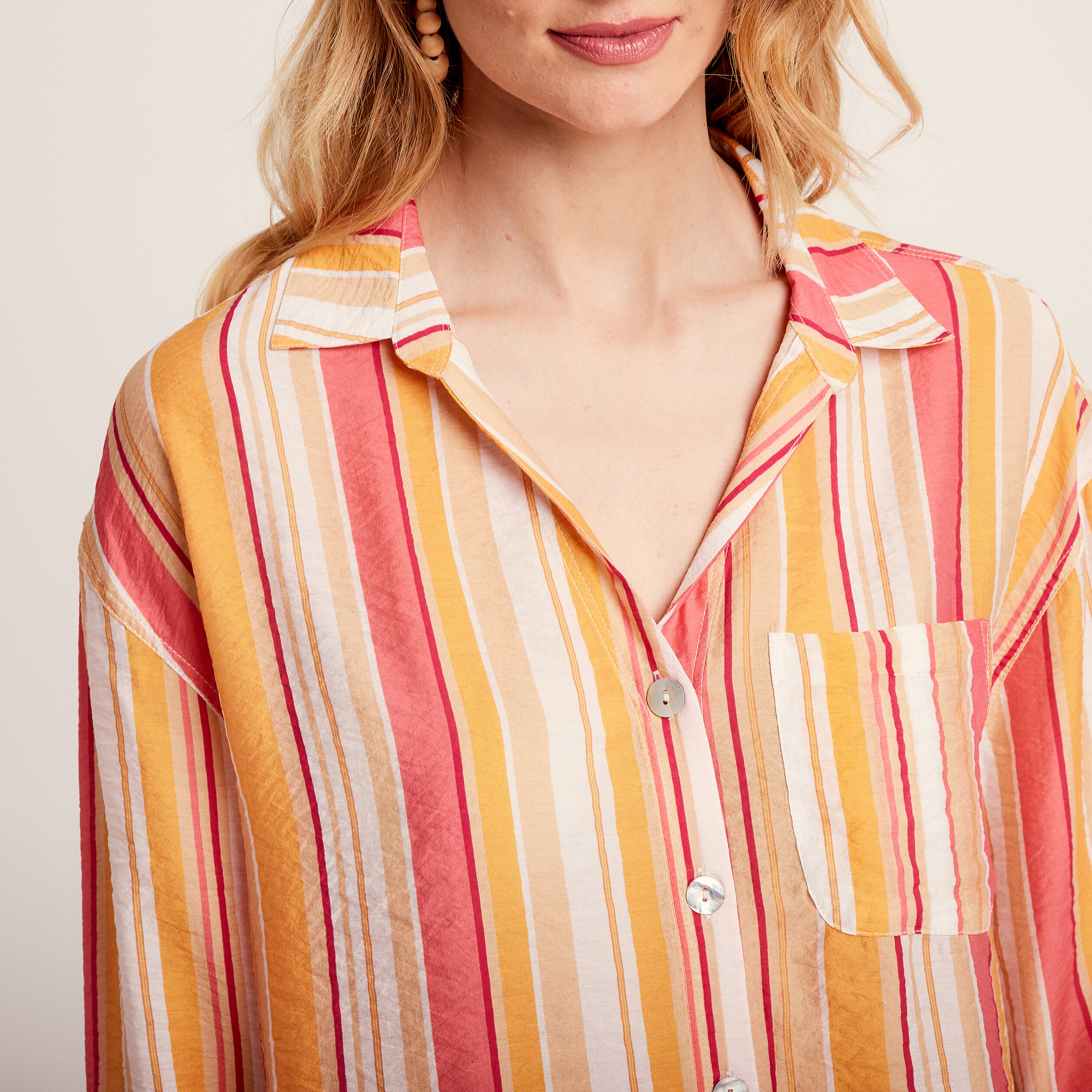 chemise manches 34 multicolore femme Chemise manches 3/4 multicolore femme