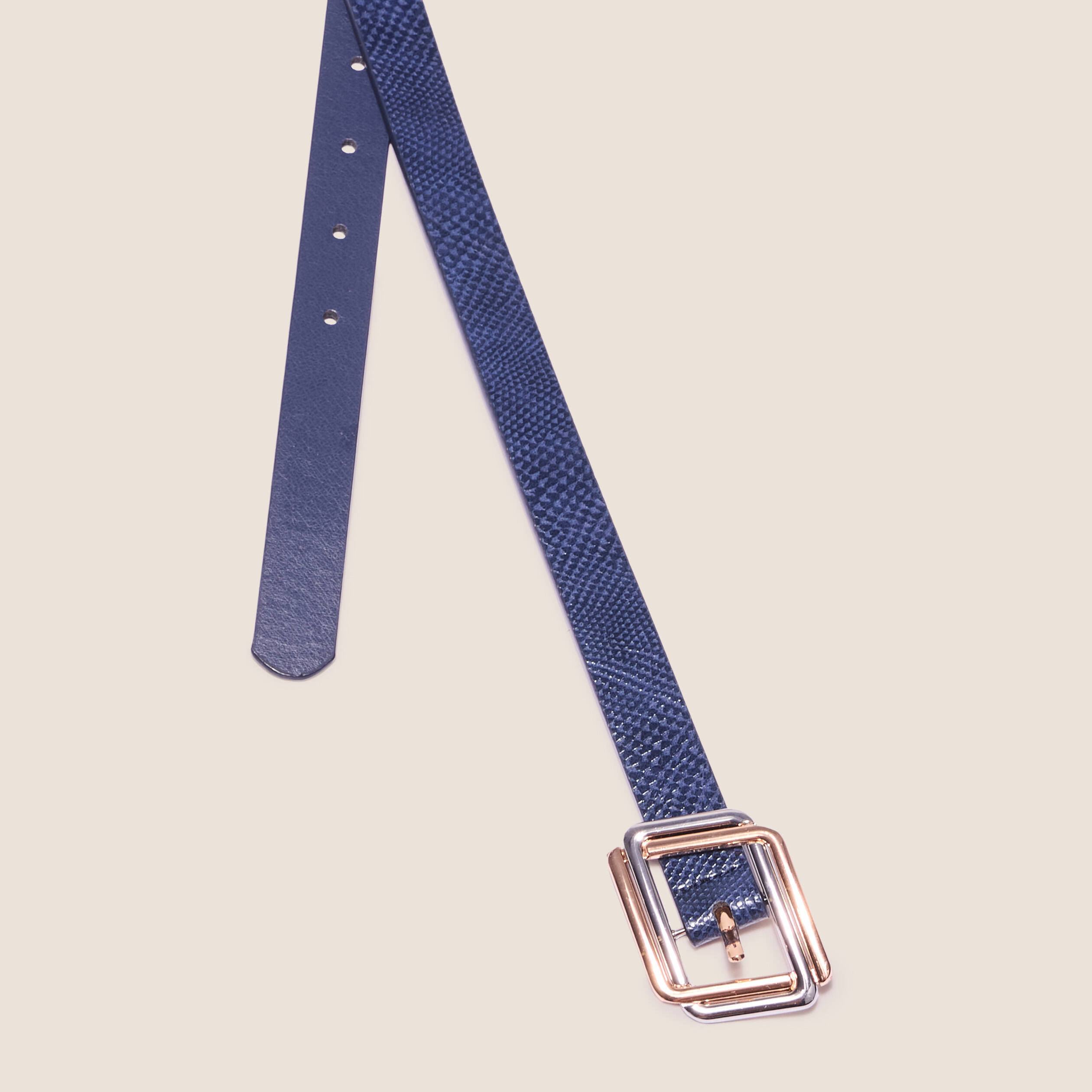 ceinture embossee bleu marine femme Ceinture embossée bleu marine femme