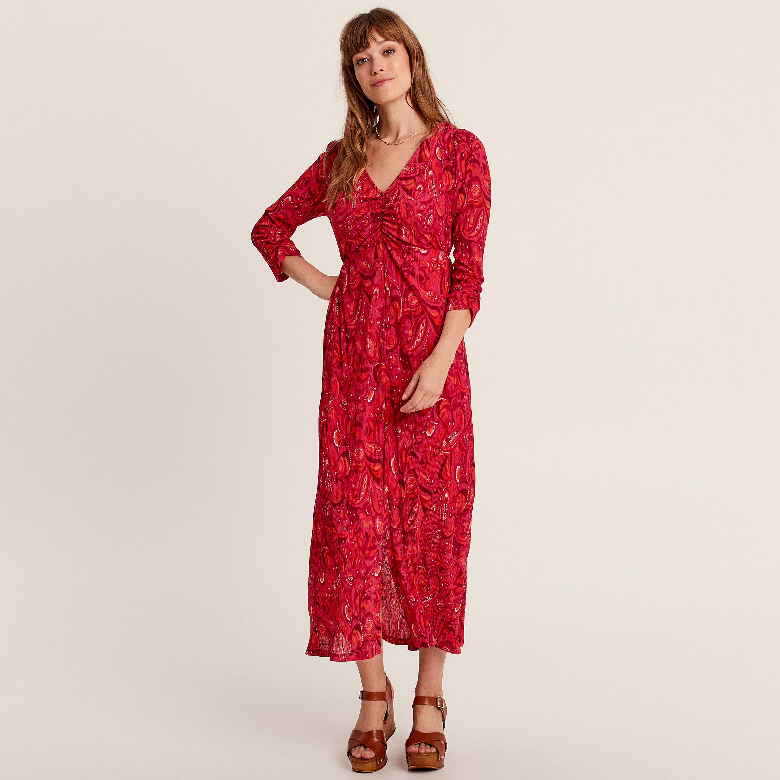 Robe hotsell plissée rose