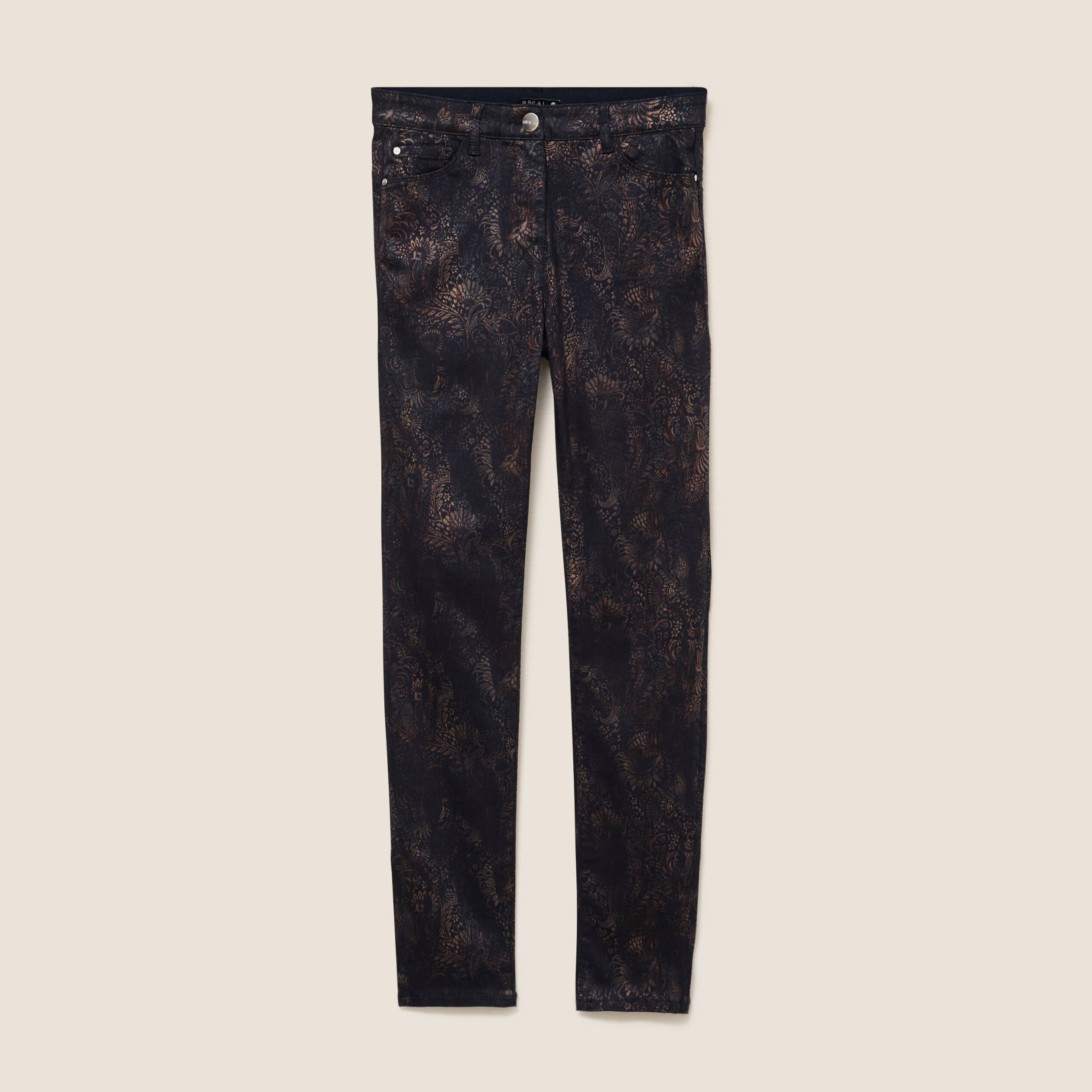 Pantalon magique L'Unique coupe ajust&eacute;e denim brut femme
