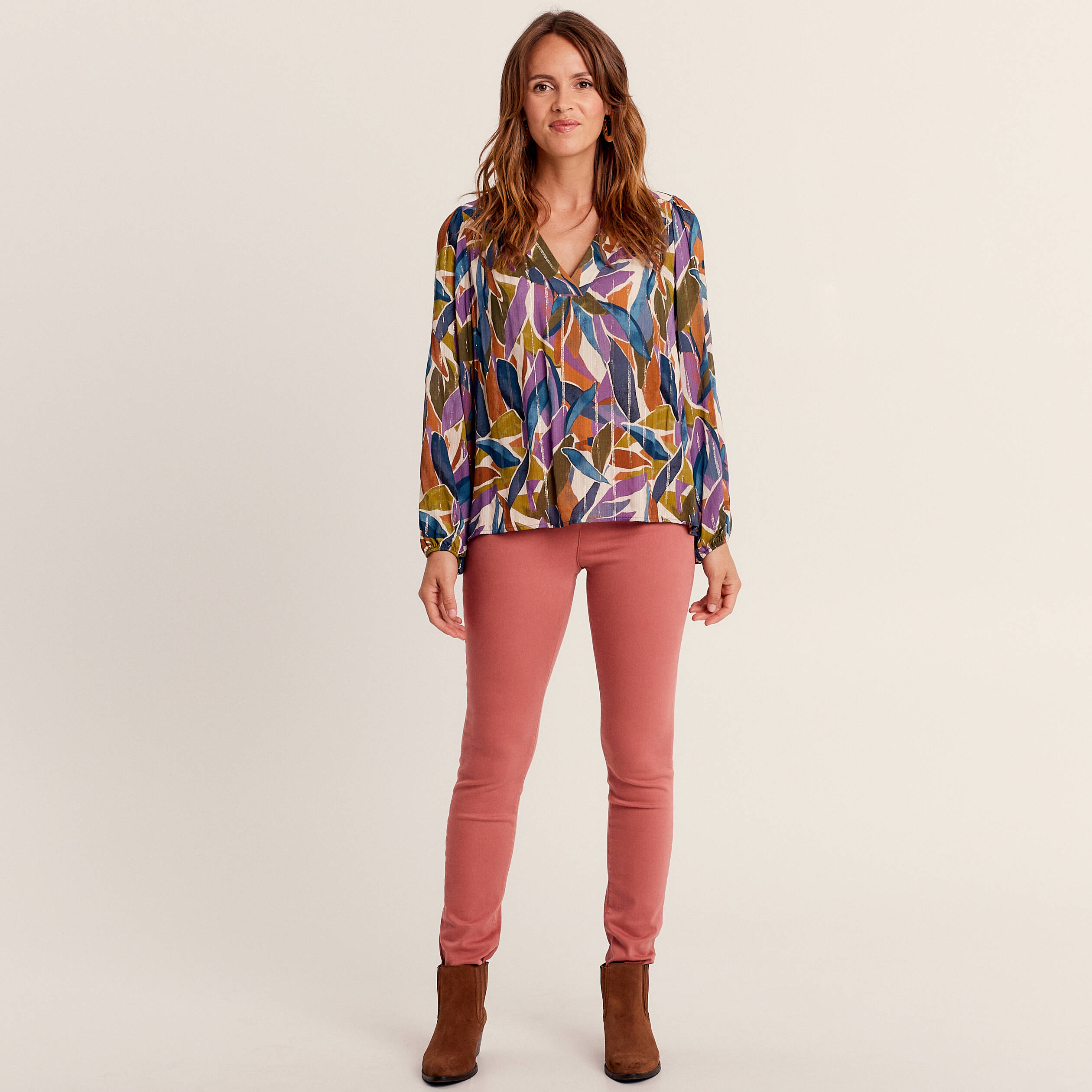 blouse manches longues multicolore femme Blouse manches longues multicolore femme