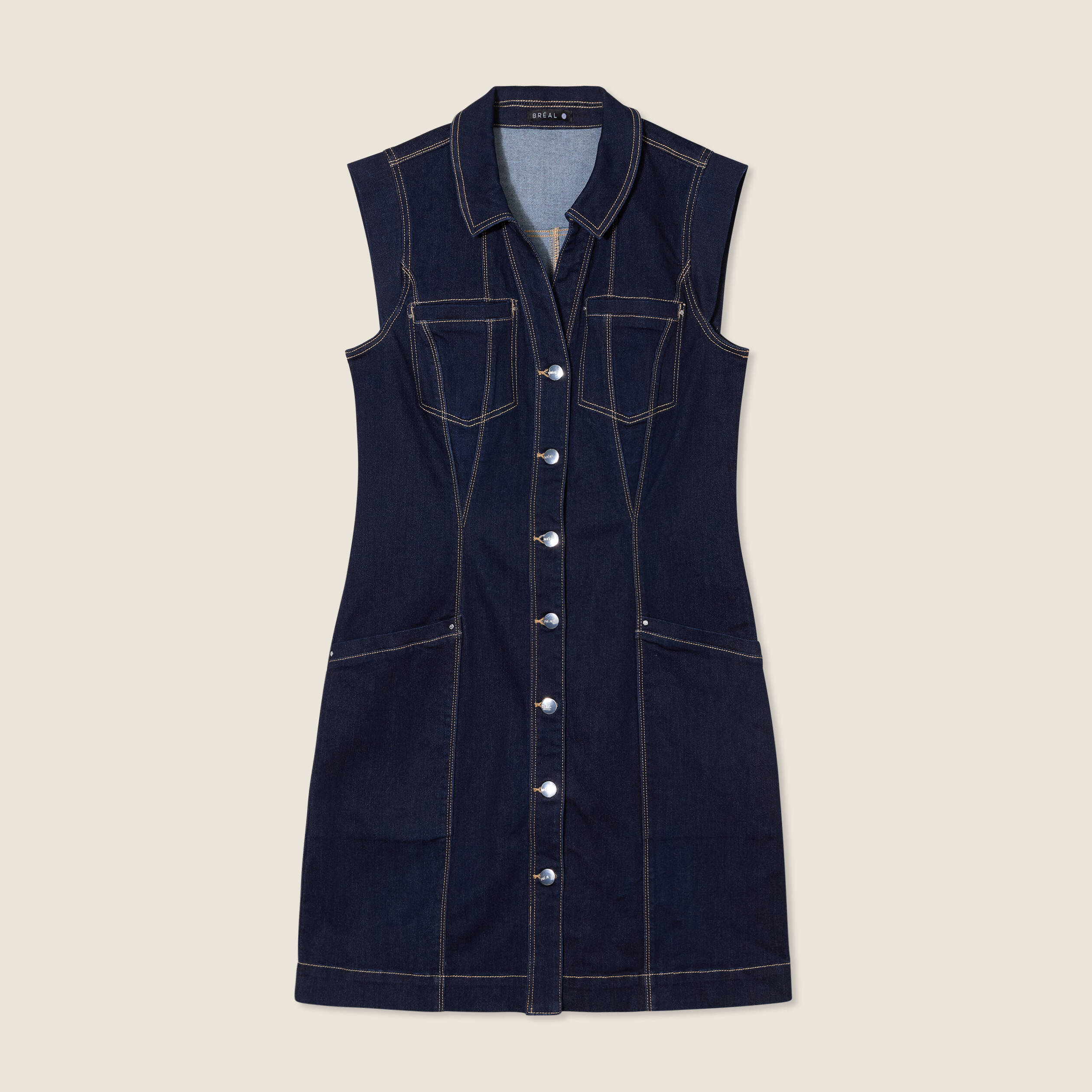 robe droite en jean denim brut femme Robe droite en jean denim brut femme