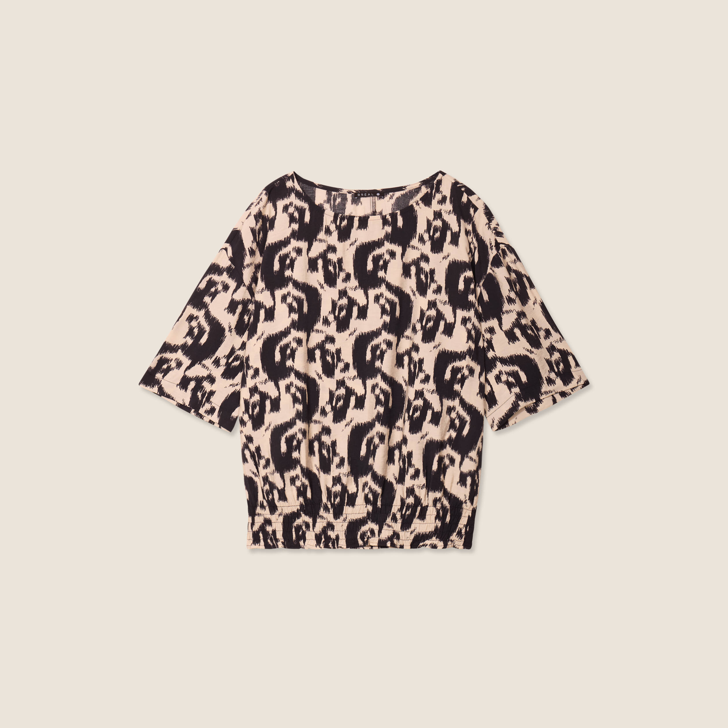 blouse manches 34 noir femme Blouse manches 3/4 noir femme