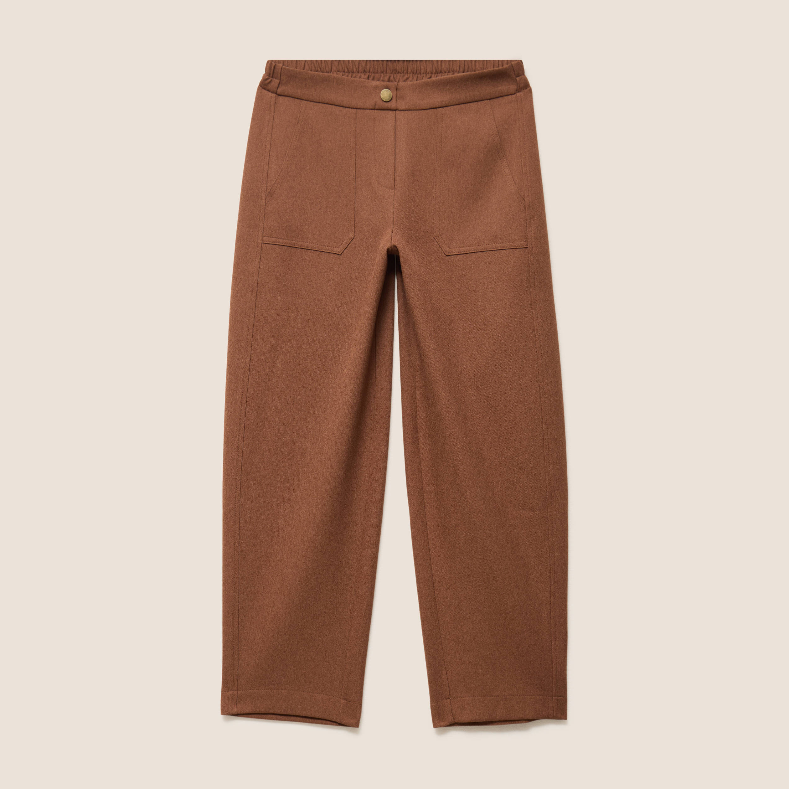 Pantalon camel femme