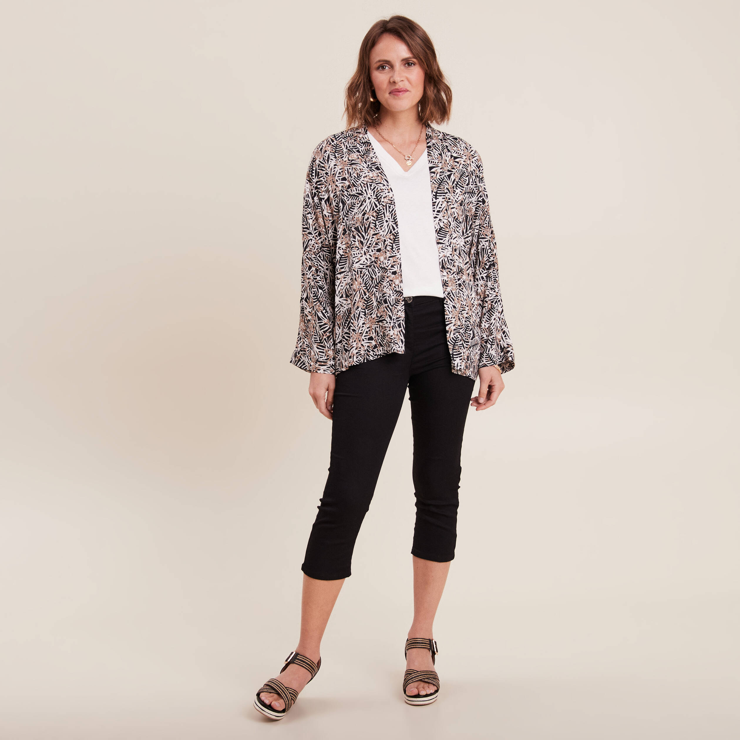 kimono manches longues noir femme Kimono manches longues noir femme