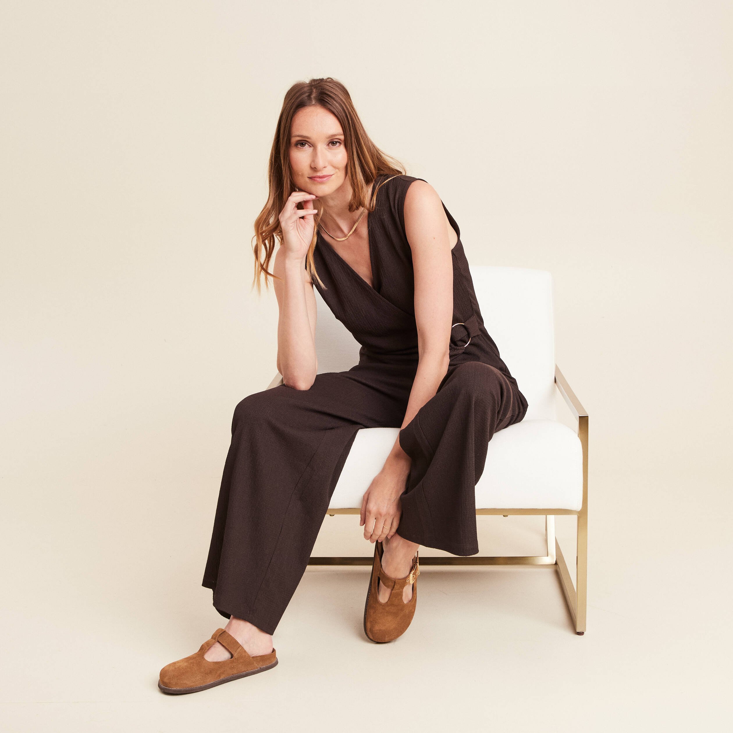 combinaison pantalon marron fonce femme Combinaison pantalon marron foncé femme