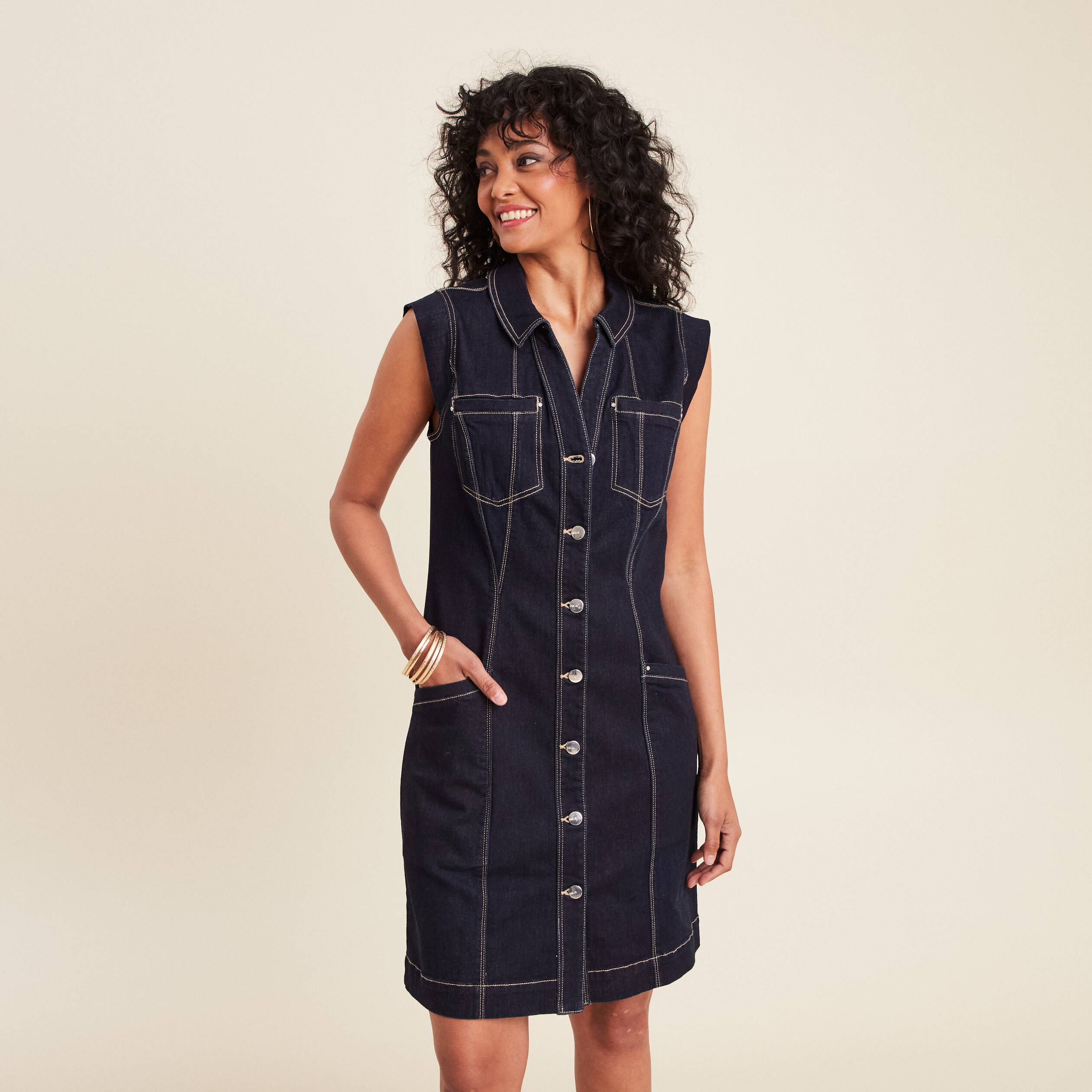 robe droite en jean denim brut femme Robe droite en jean denim brut femme