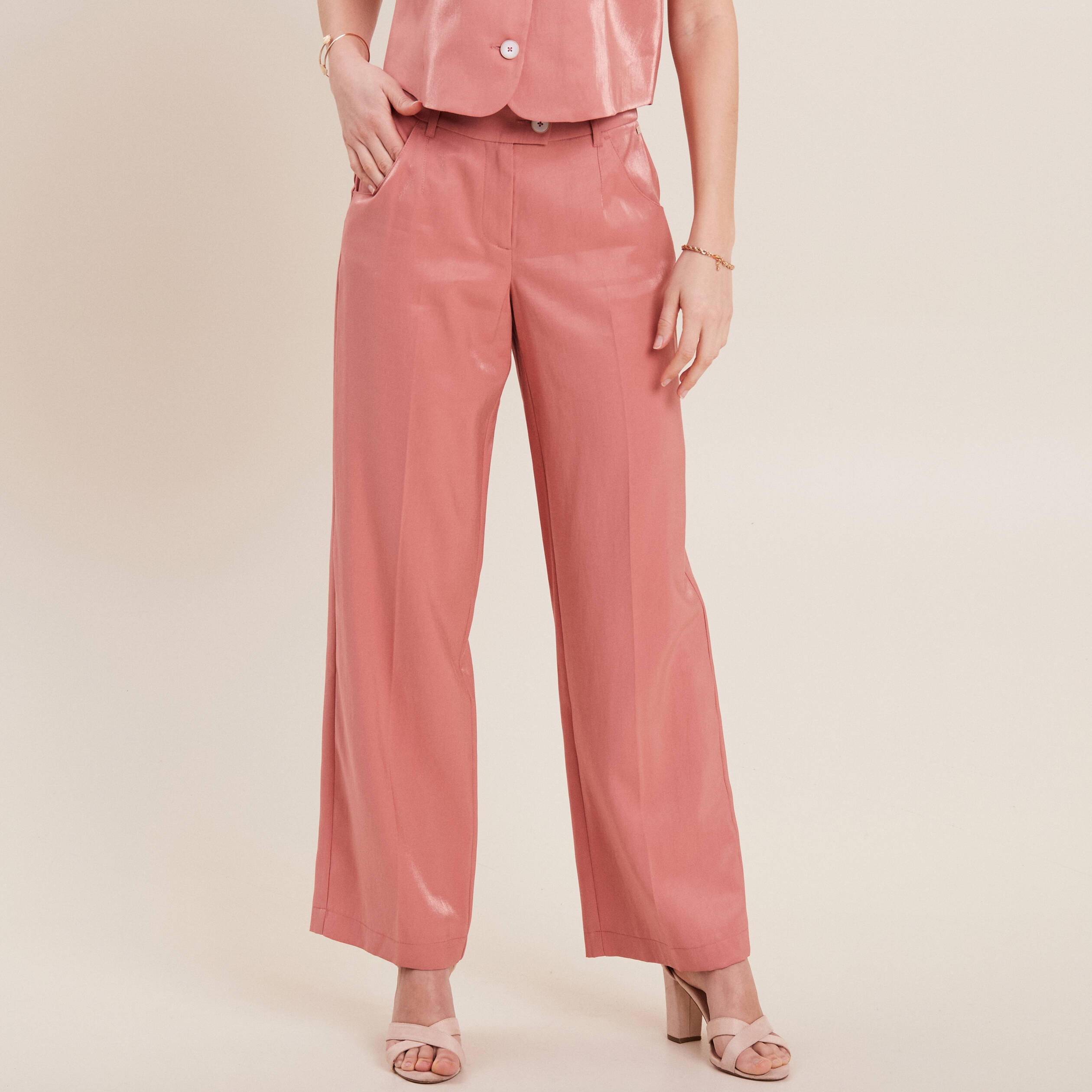 Pantalon Pour Femme Couleur Bronze Irisé - Taille M - Neuf (sans étiquettes)
