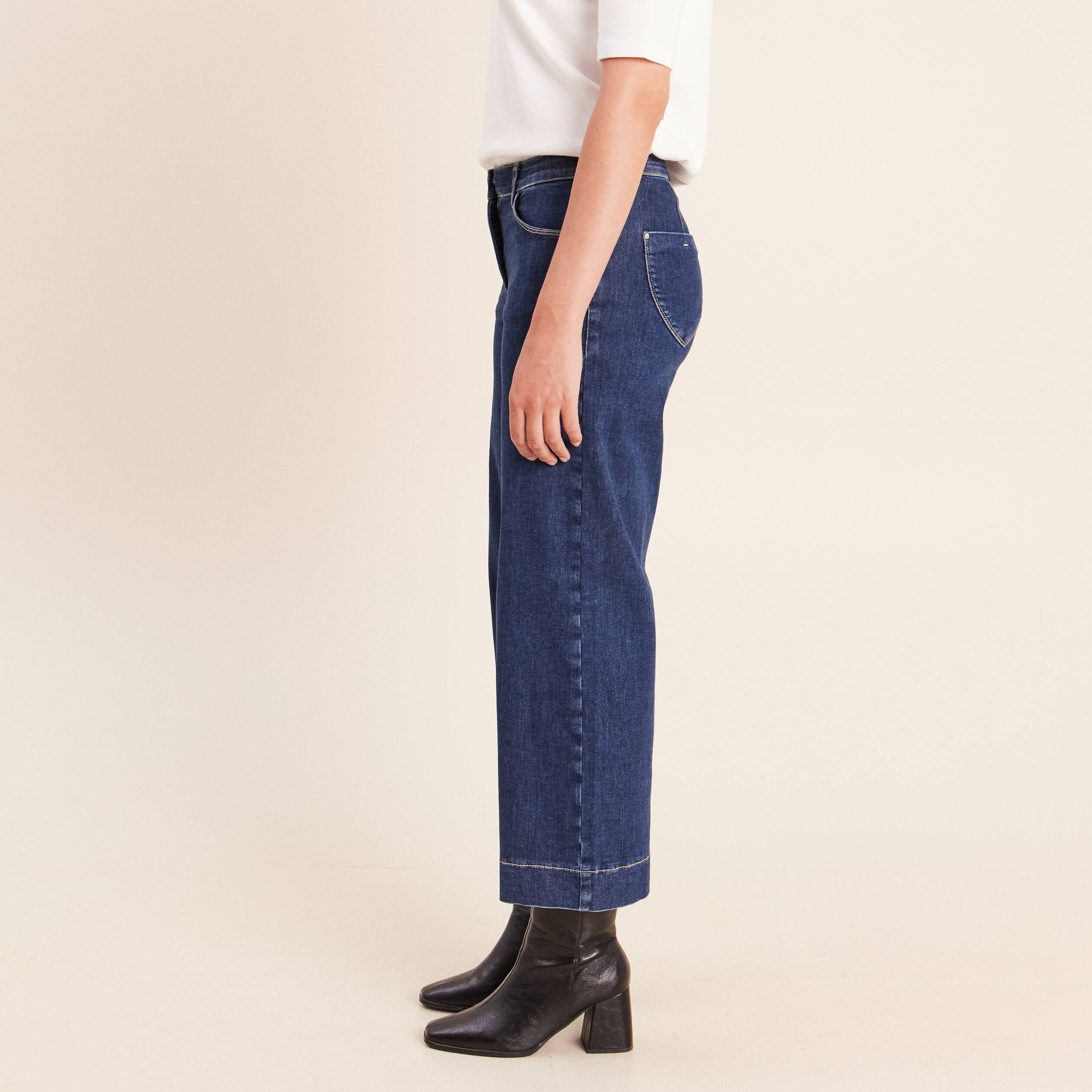 Pantalon magique coupe large l'unique denim stone femme