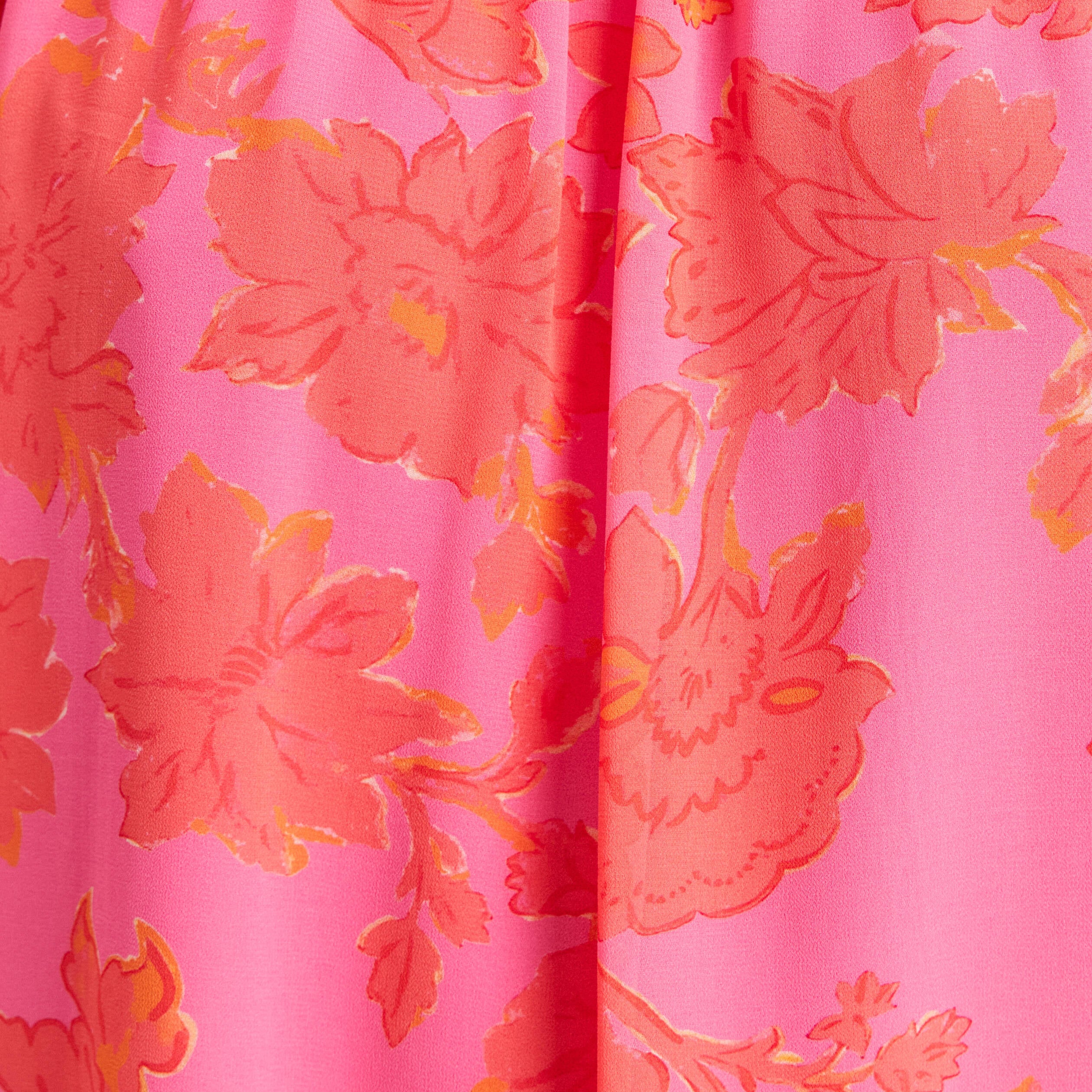 Robe ample courte sans manches doubl&eacute;e rose femme