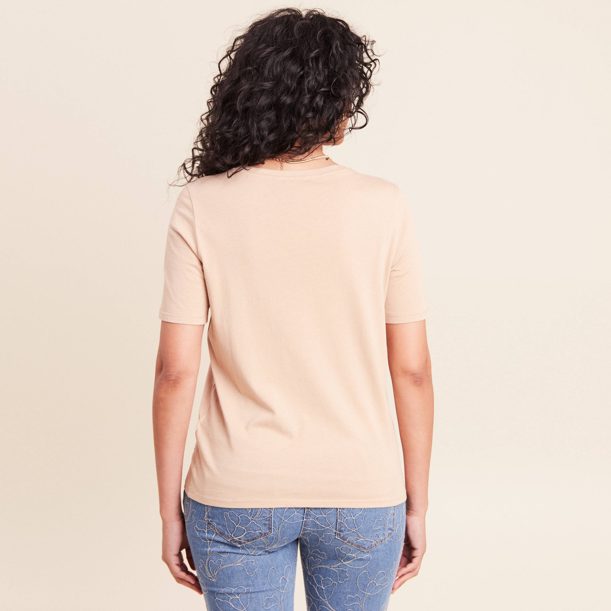 T-shirt manches courtes sable femme