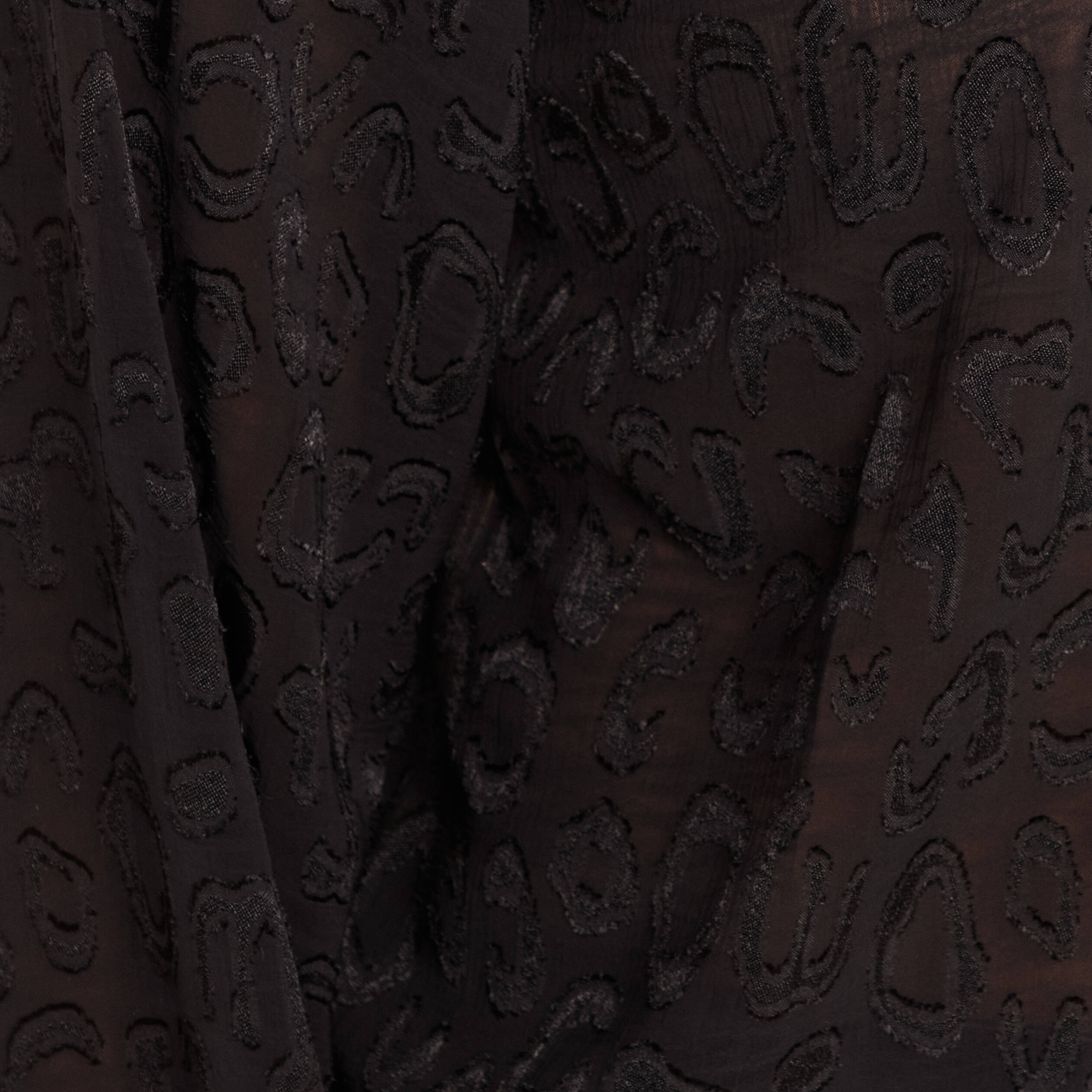 Blouse fluide col v manches longues noir femme