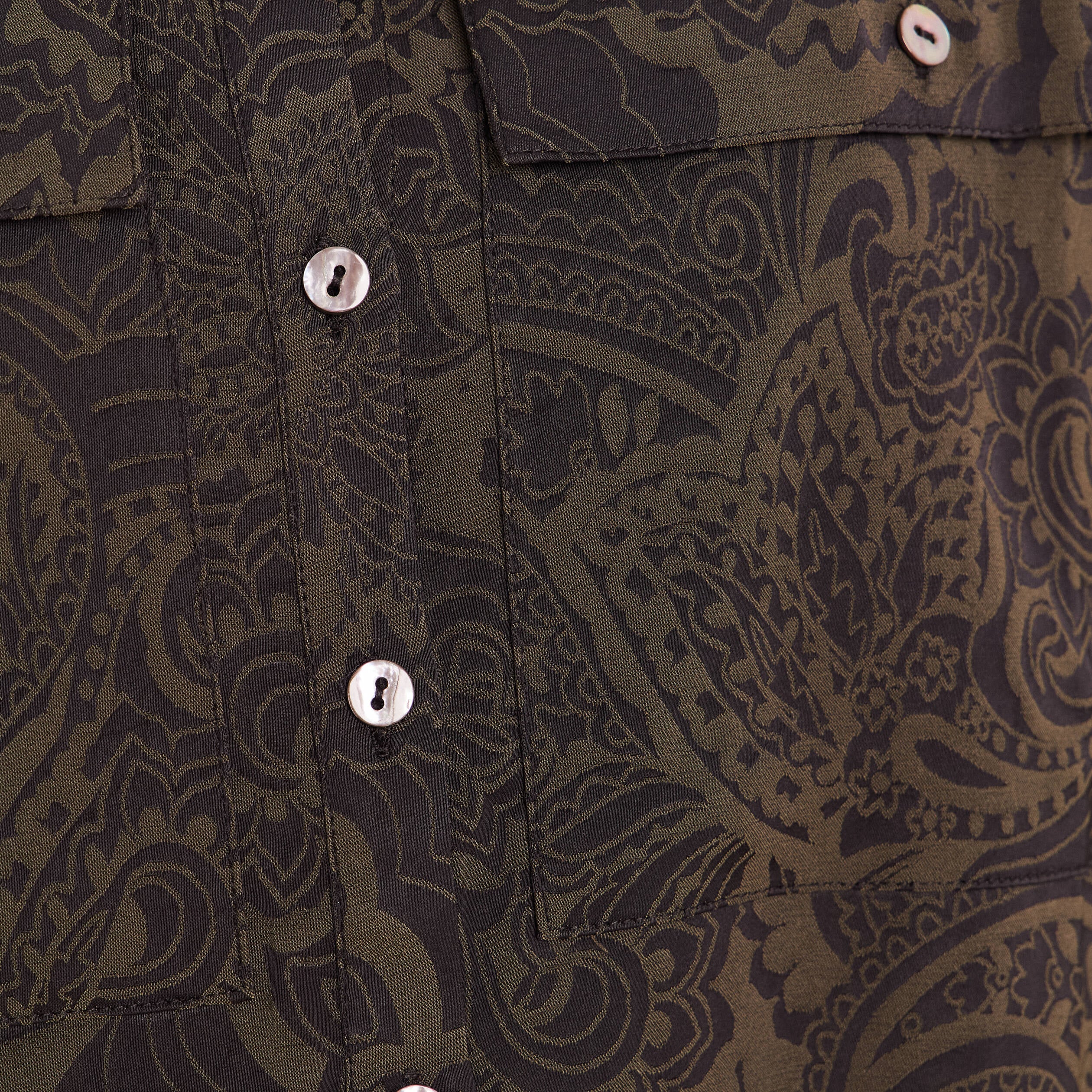 Chemise manches longues vert femme