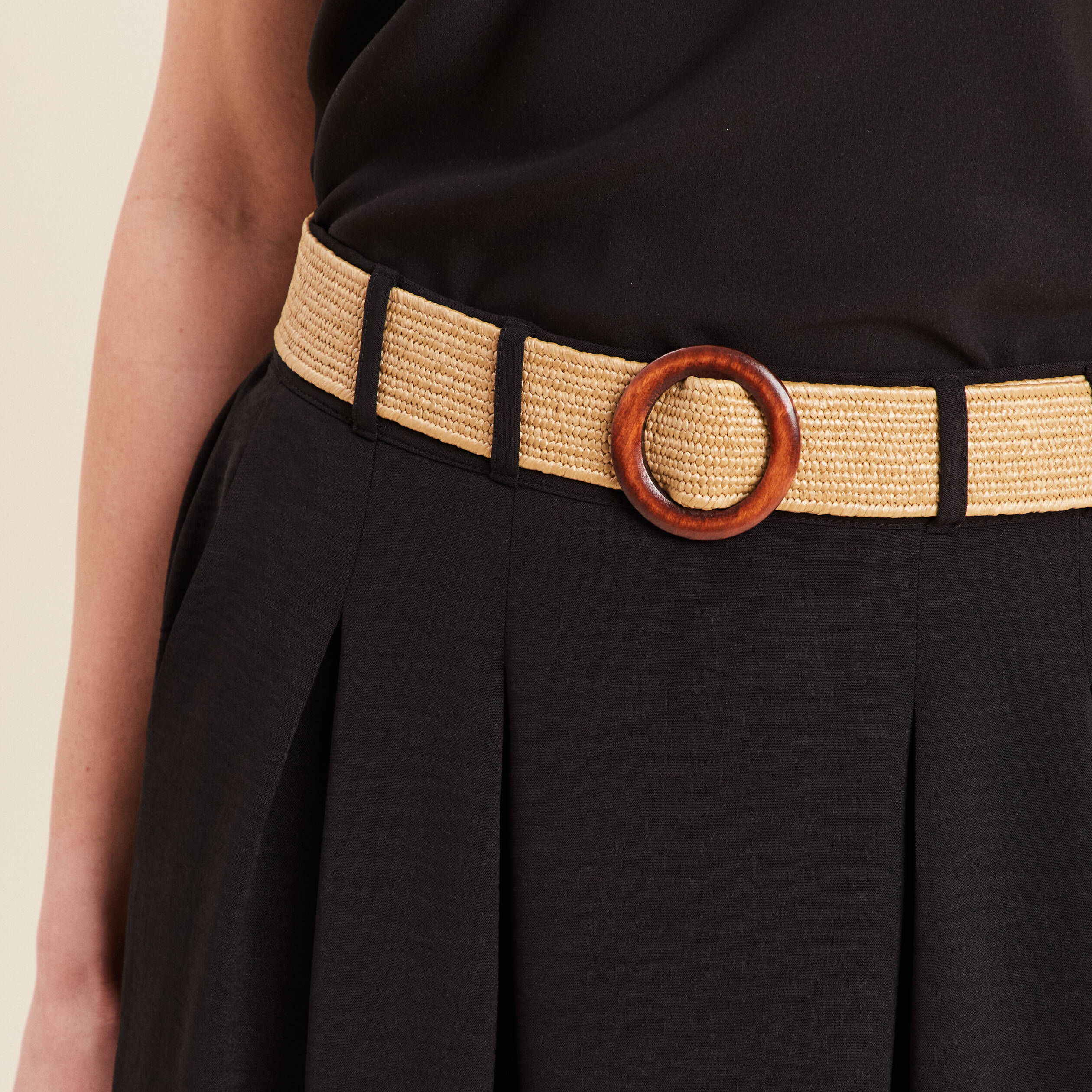 Jupe évasée en maille noir femme | Cache Cache Jupe évasée en maille noir femme | Cache Cache