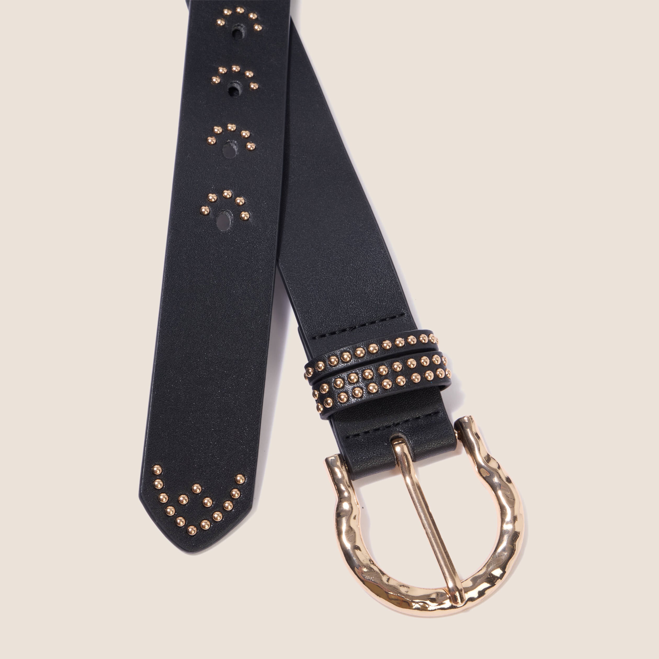 Ceinture large noir femme